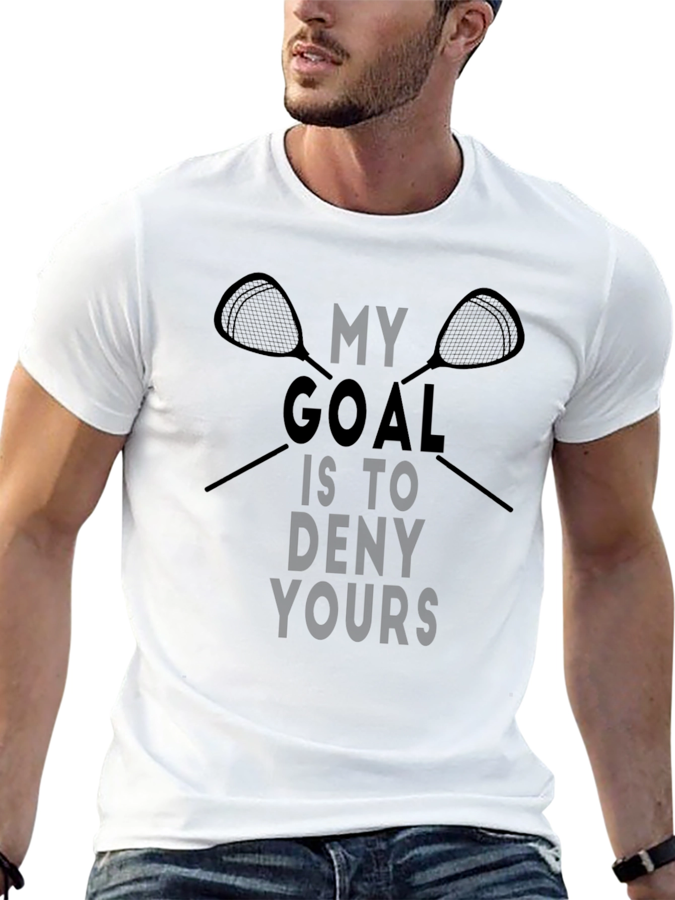 Lacrosse Goal T-Shirt - Deny Yours