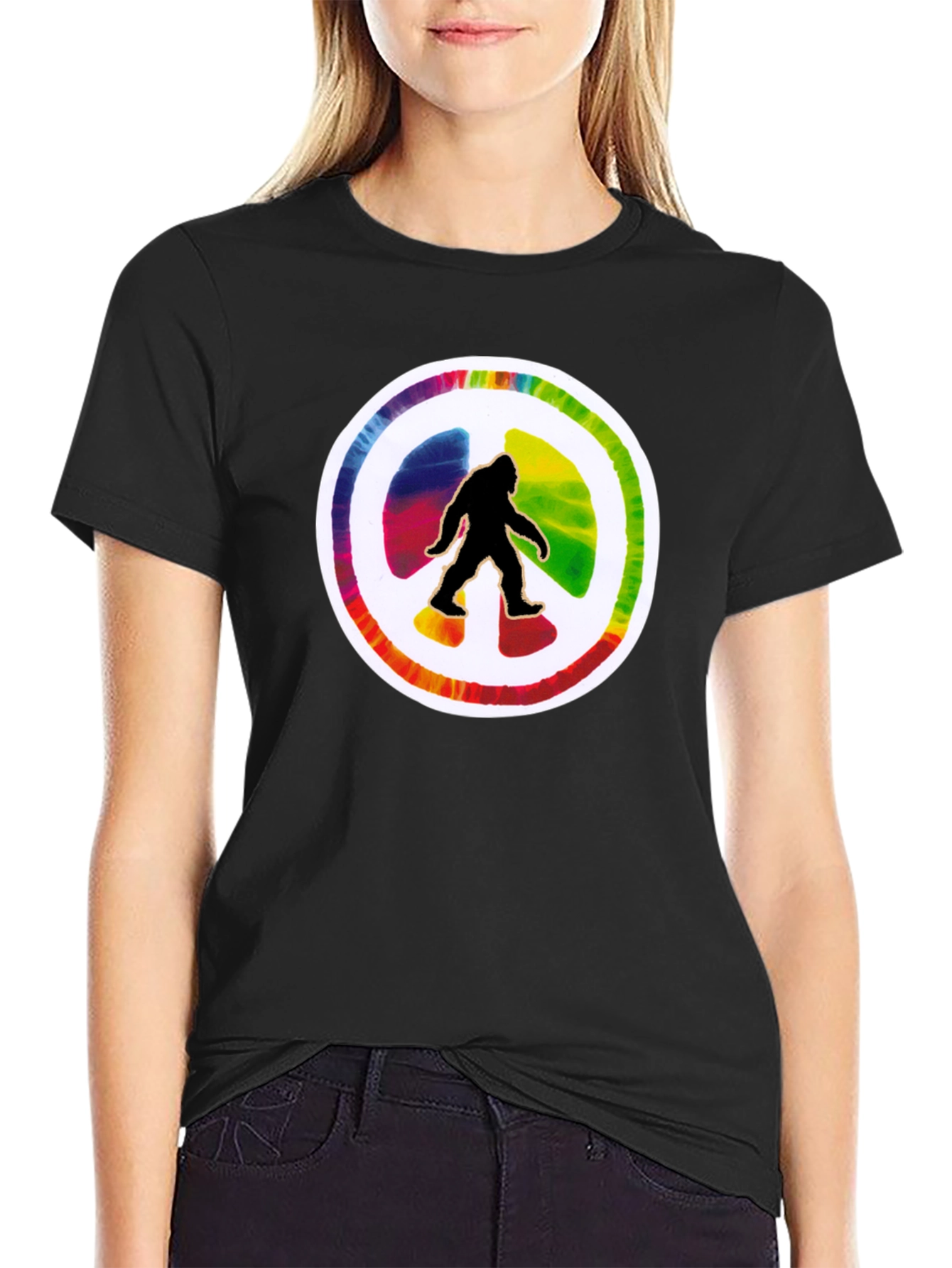 Peace Bigfoot Tie Dye Graphic Tee