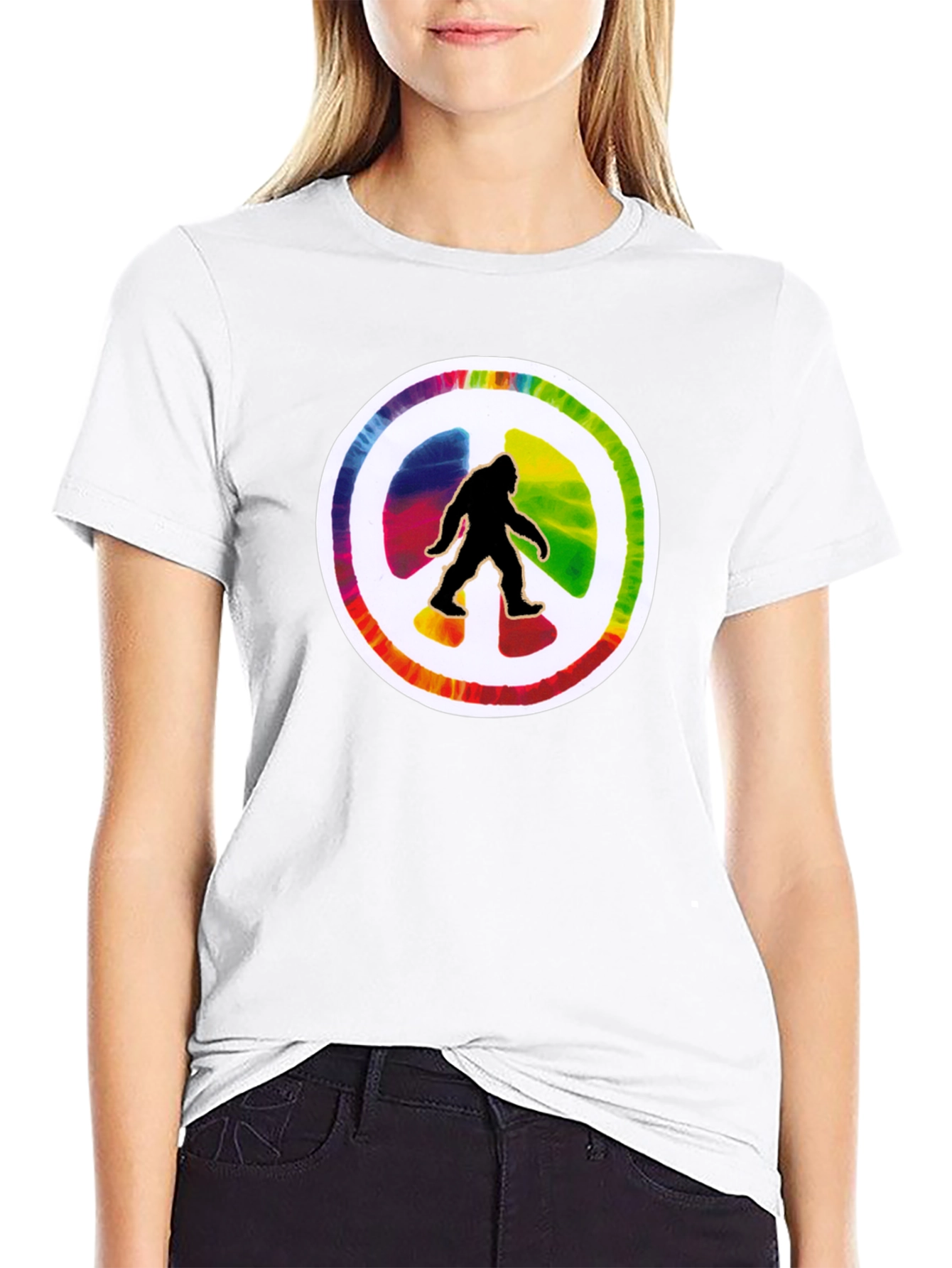 Peace Bigfoot Tie Dye Graphic Tee