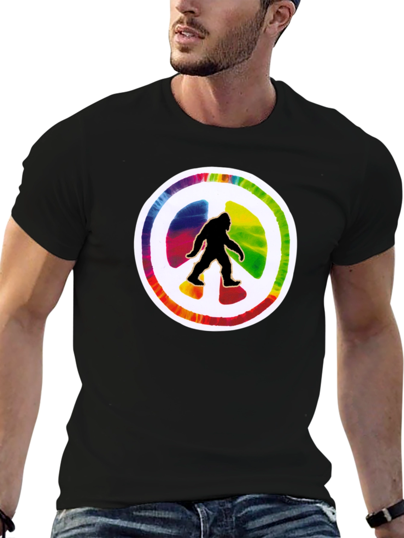 Peace Bigfoot Tie Dye Graphic Tee
