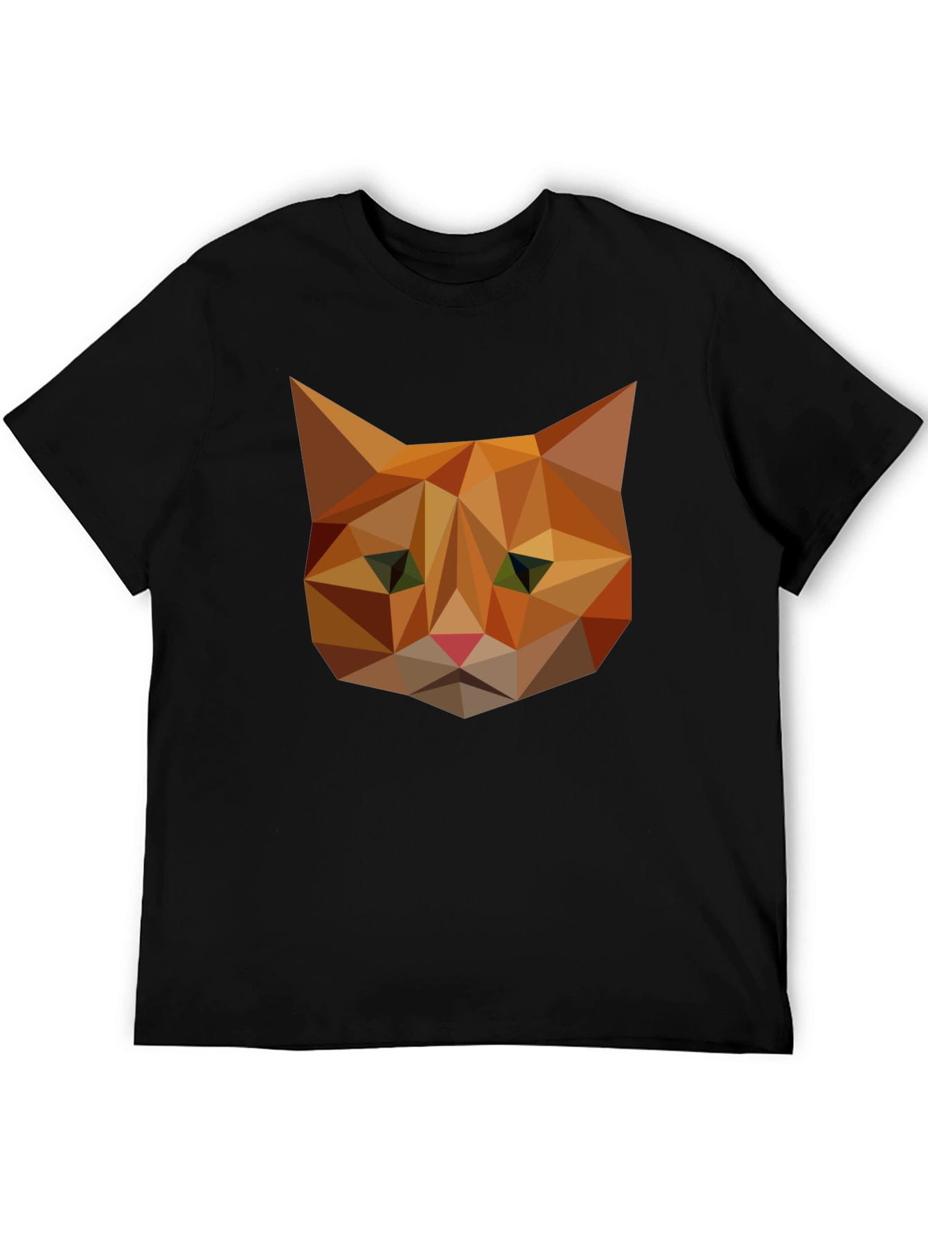 Geometric Cat Tee - Modern Graphic Print