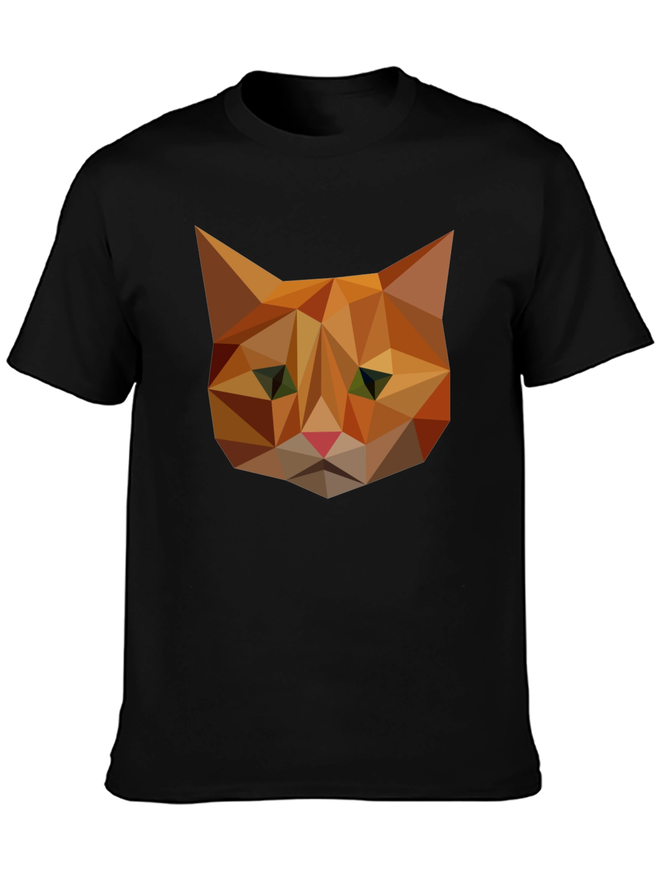 Geometric Cat Tee - Modern Graphic Print