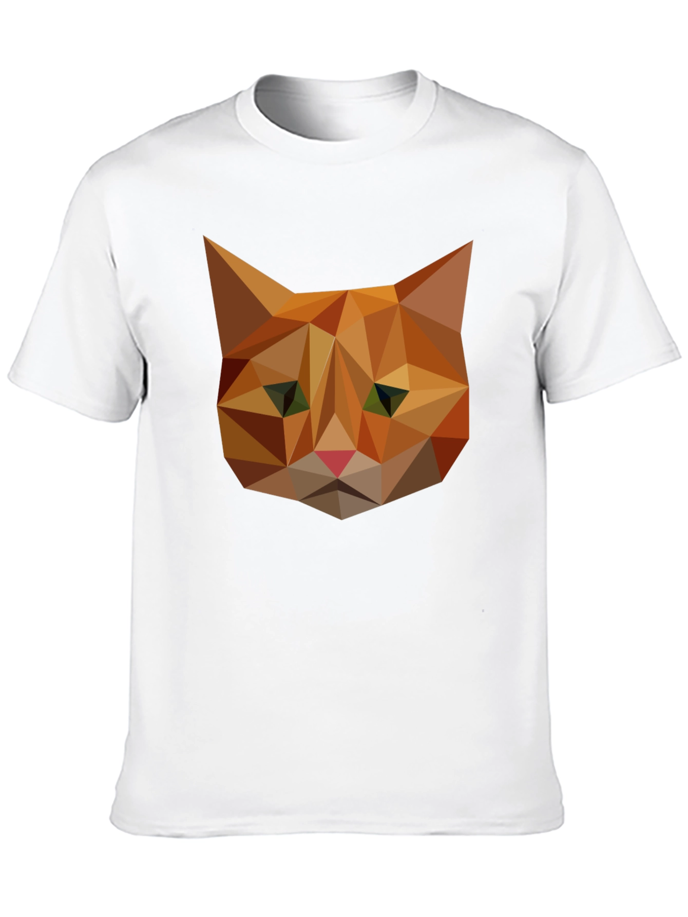 Geometric Cat Tee - Modern Graphic Print