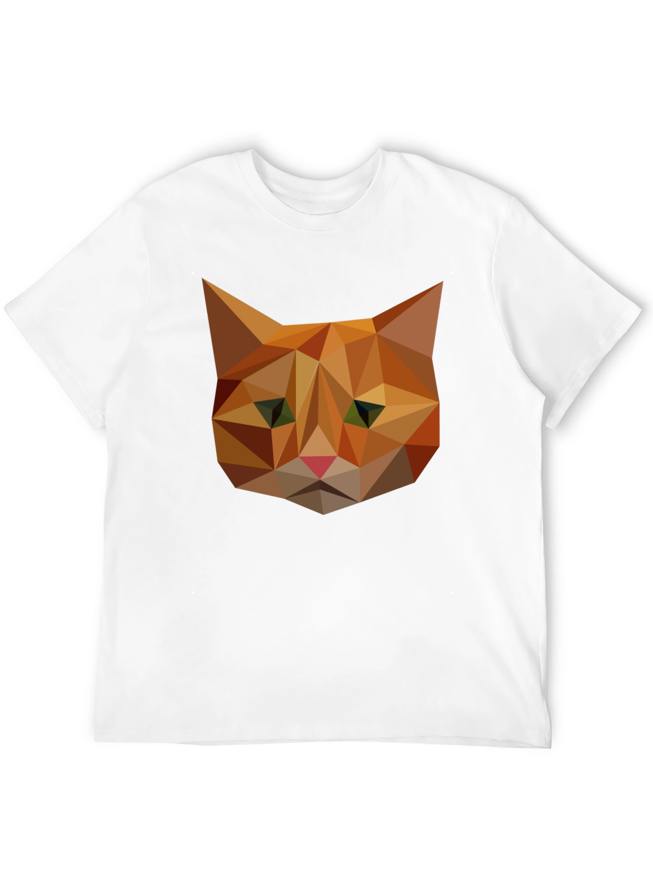 Geometric Cat Tee - Modern Graphic Print