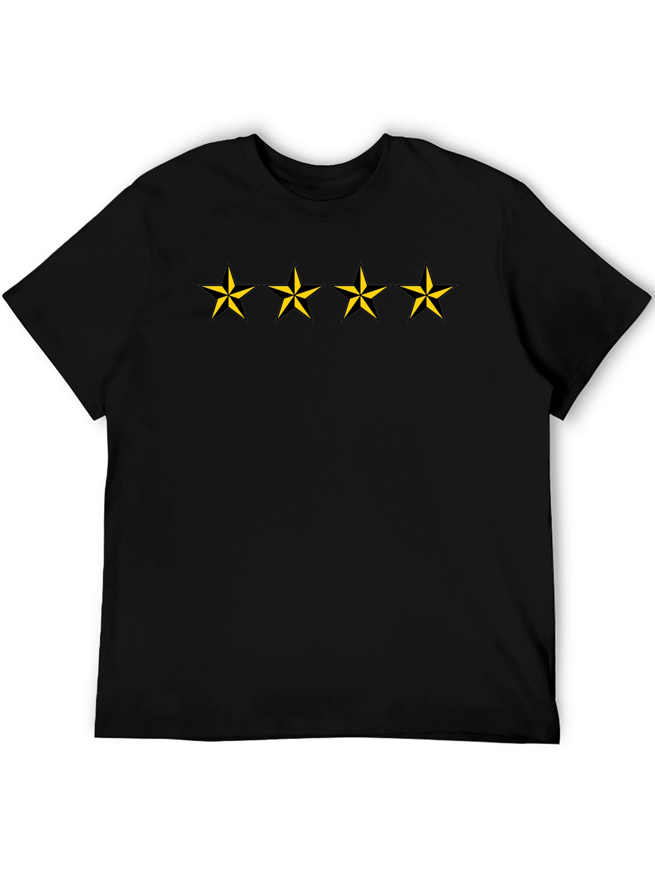 Stars Graphic Black T-Shirt