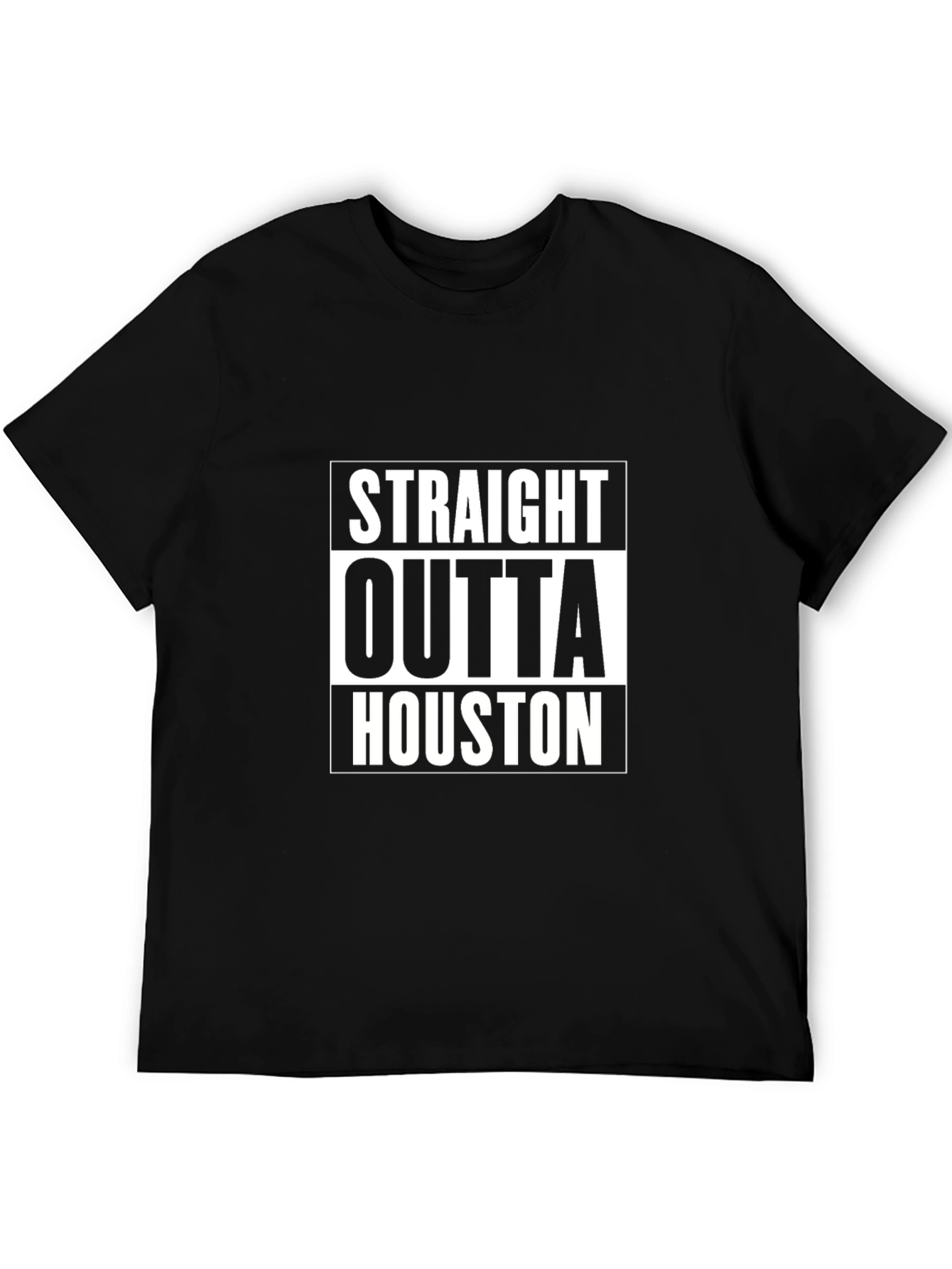 Straight Outta Houston Black T-Shirt