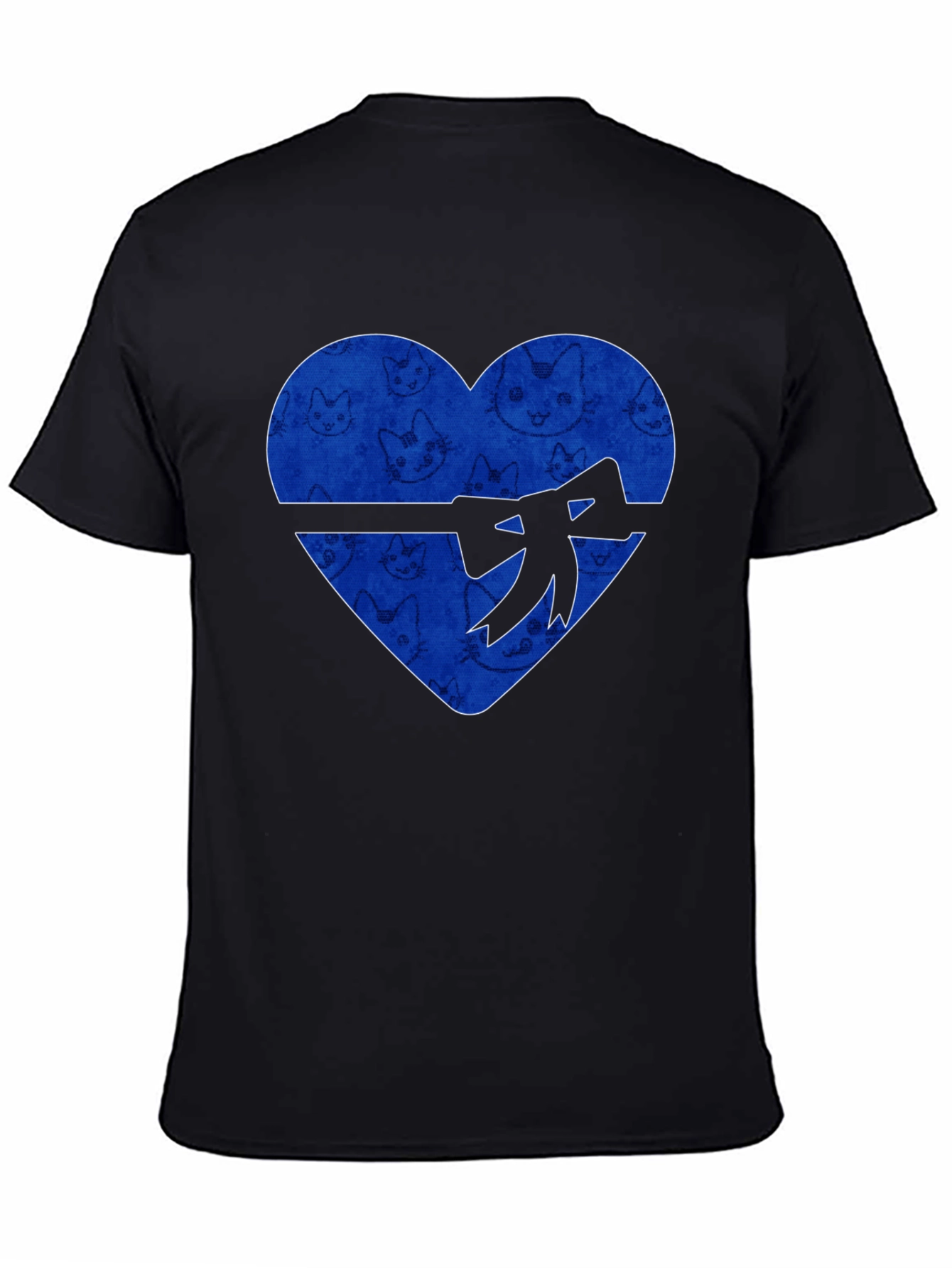 Heart Cat Print T-Shirt