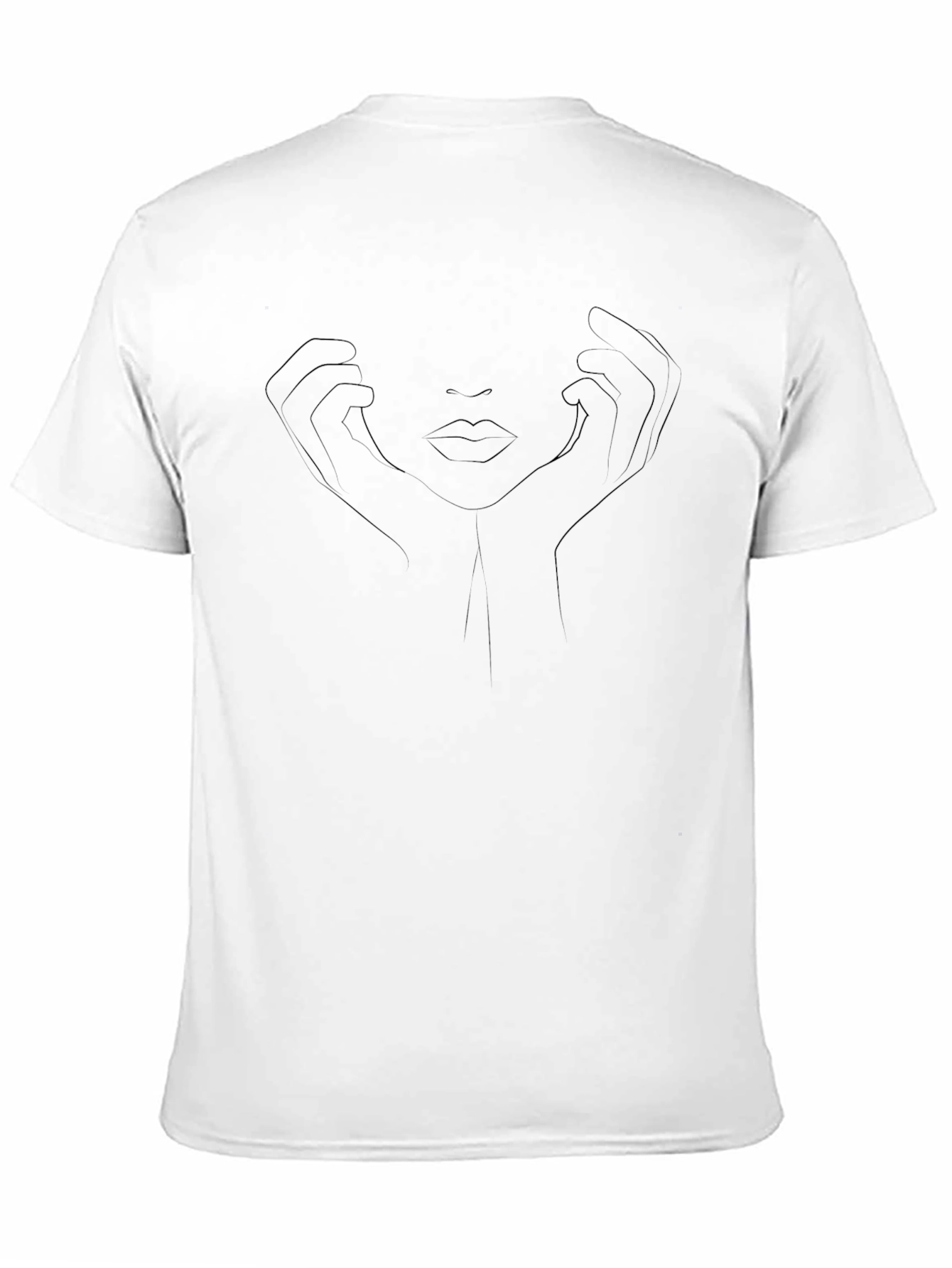 Minimalist Face Line Art T-Shirt - Unisex