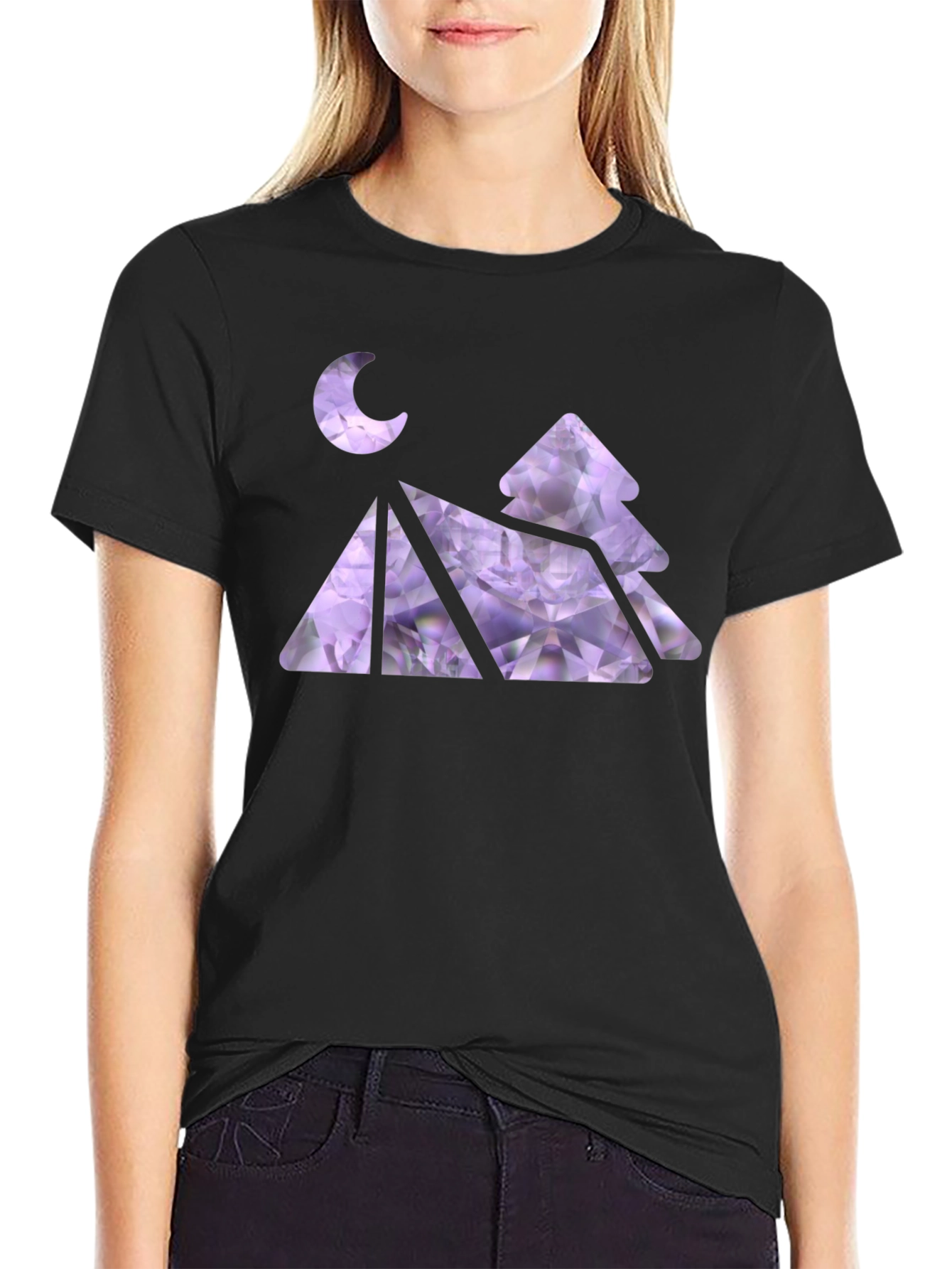Camping Tent Moon Tree T-Shirt