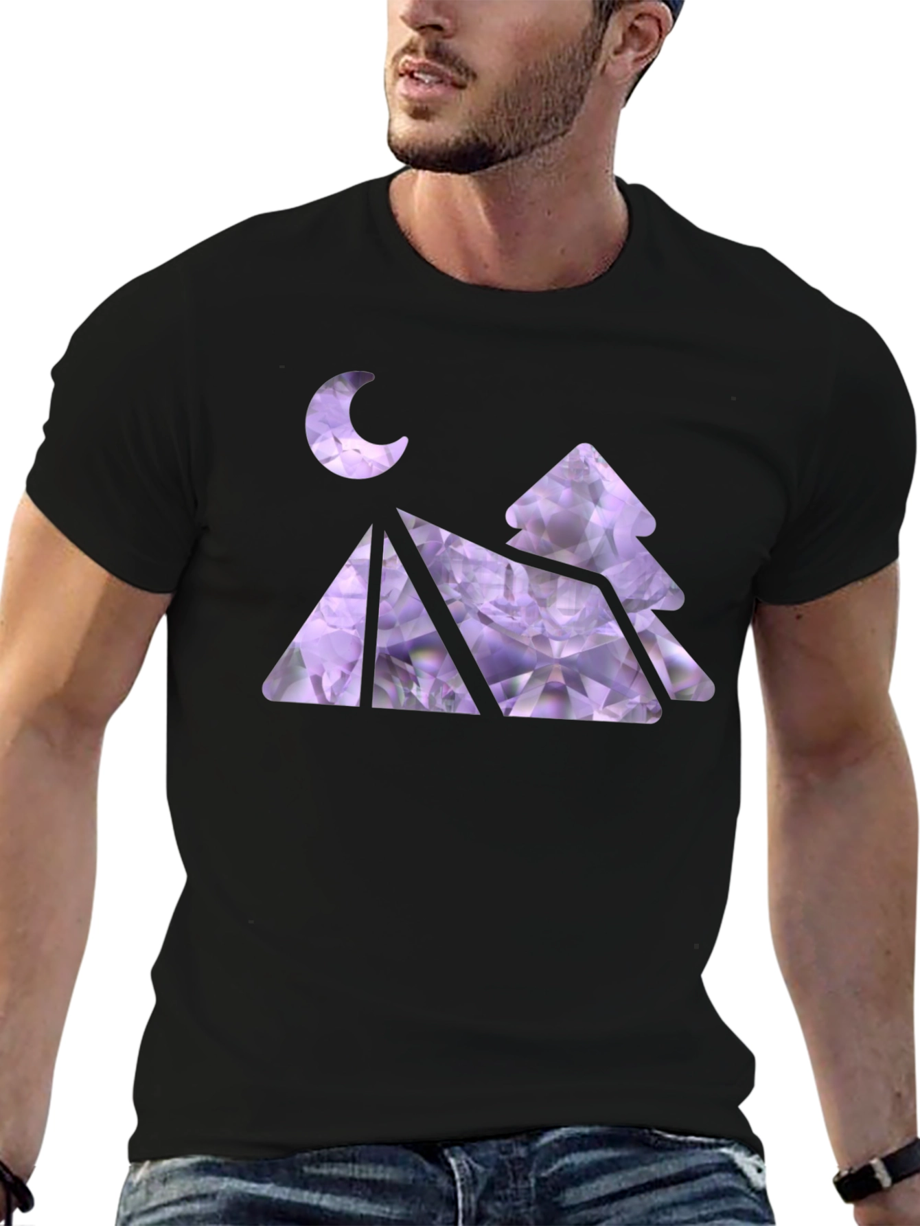 Camping Tent Moon Tree T-Shirt