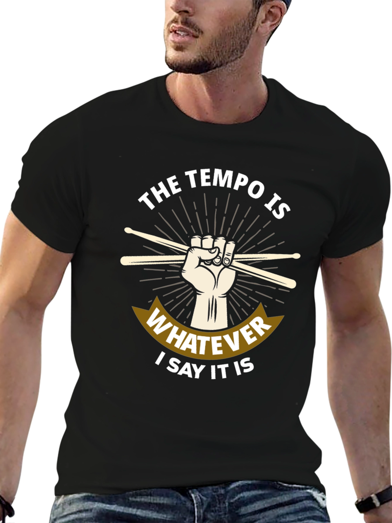 Tempo Drummer T-Shirt - Music Lover Tee