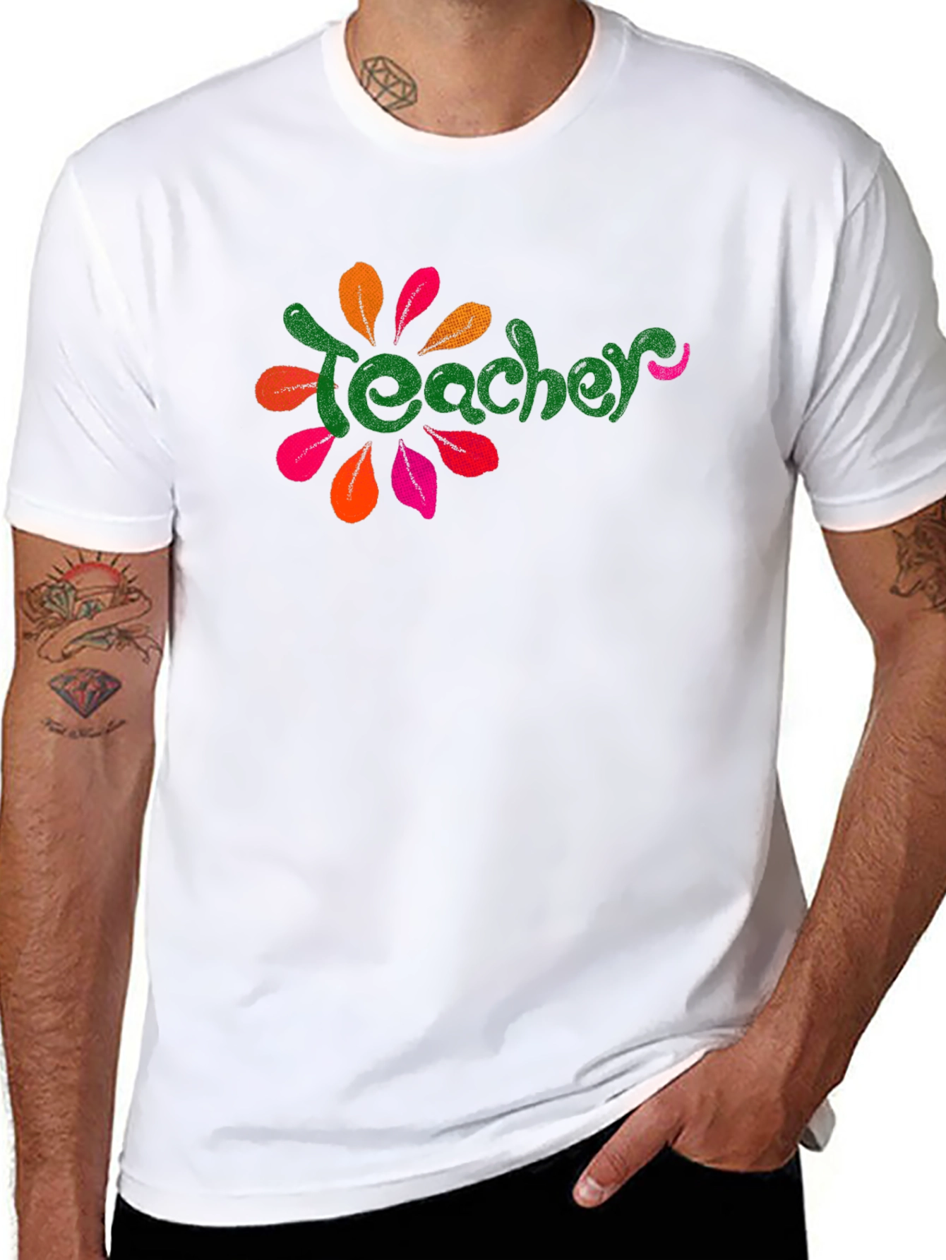 Teacher Flower Graphic Tee - Unique Style