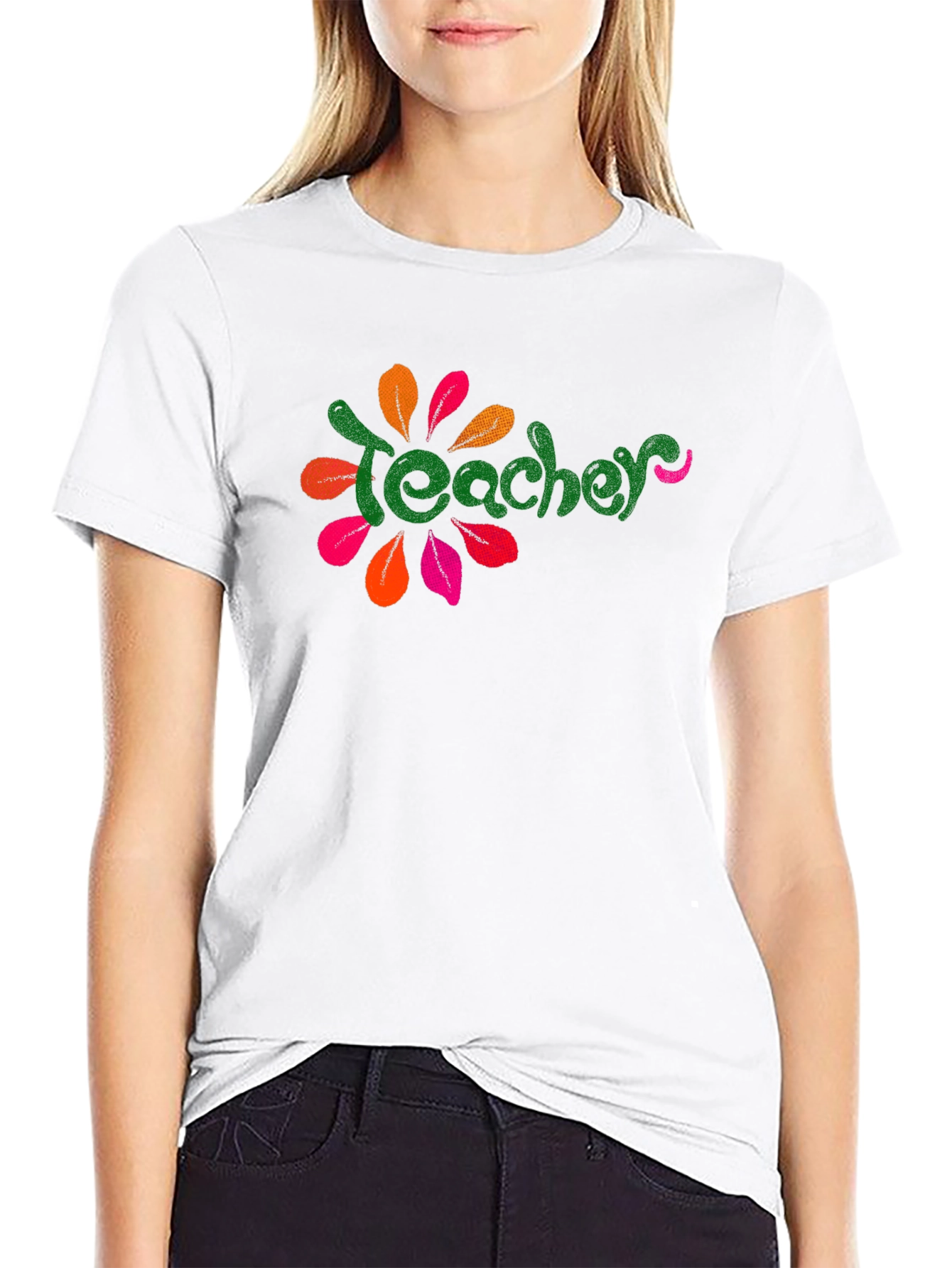 Teacher Flower Graphic Tee - Unique Style