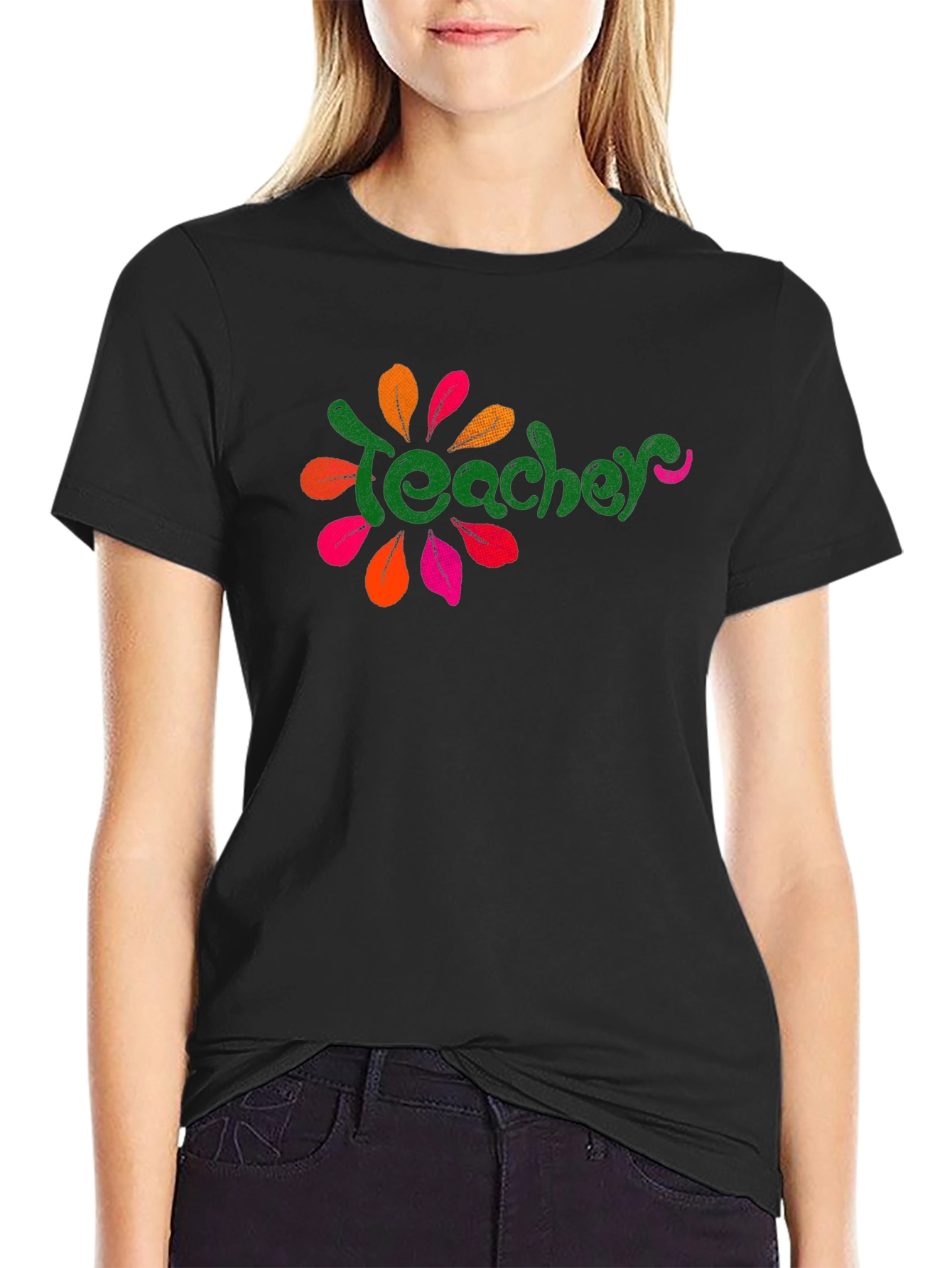 Teacher Flower Graphic Tee - Unique Style