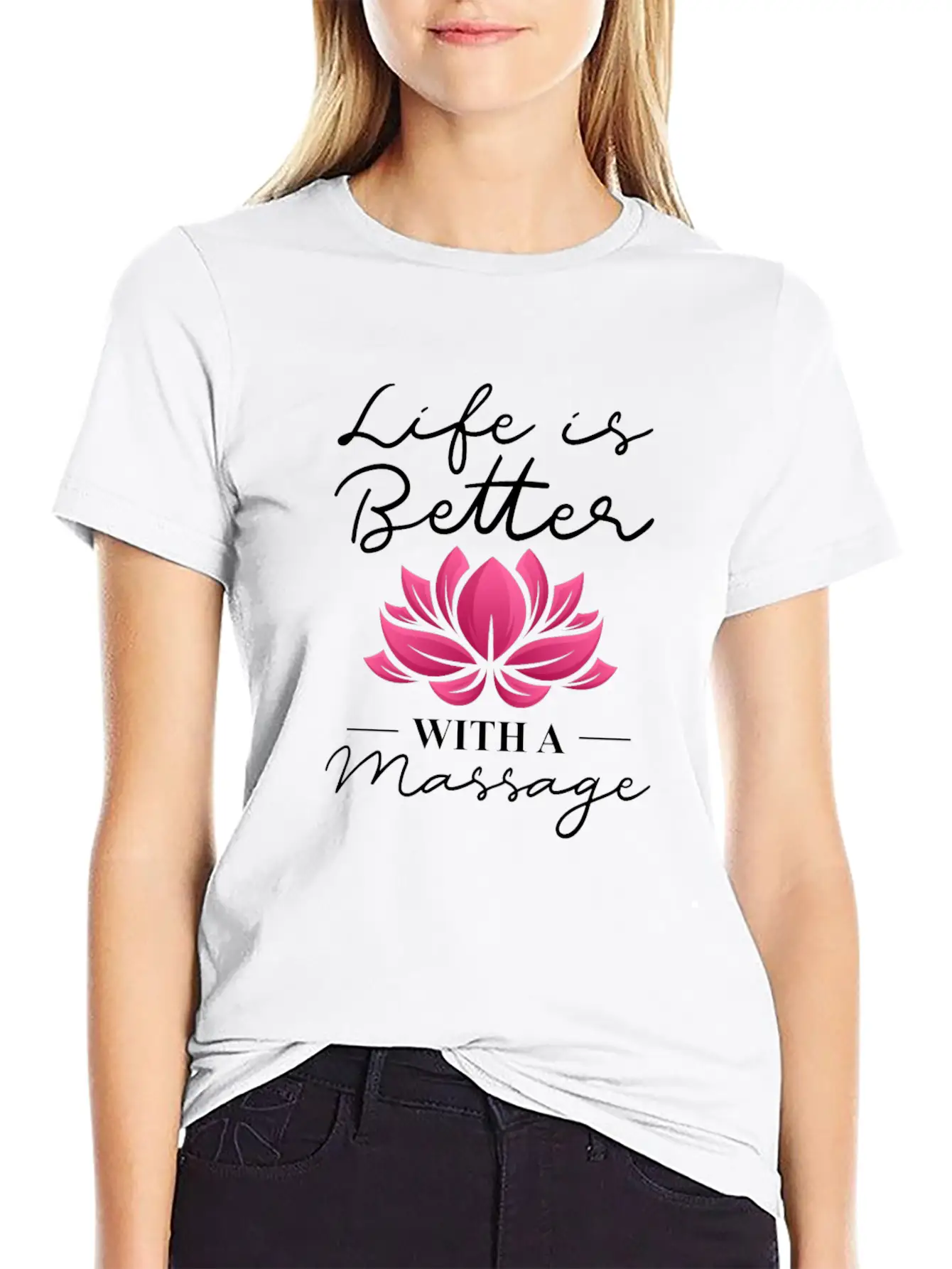 Life Is Better With A Massage Unisex Casual T-Shirt – Clean Design For Daily Comfort