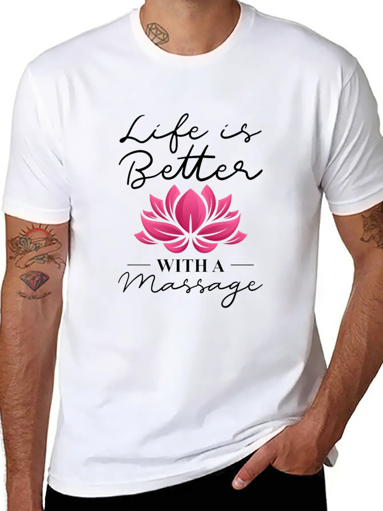 Life Is Better With A Massage Unisex Casual T-Shirt – Clean Design For Daily Comfort