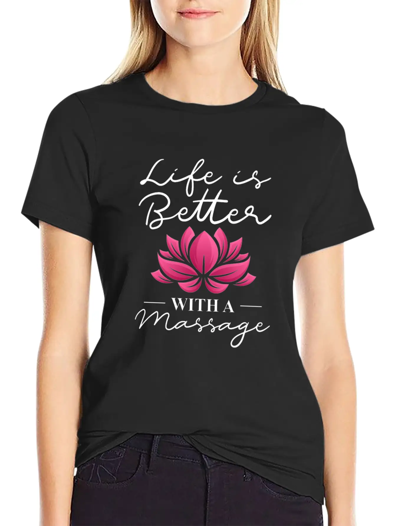 Life Is Better With A Massage Unisex Casual T-Shirt – Clean Design For Daily Comfort