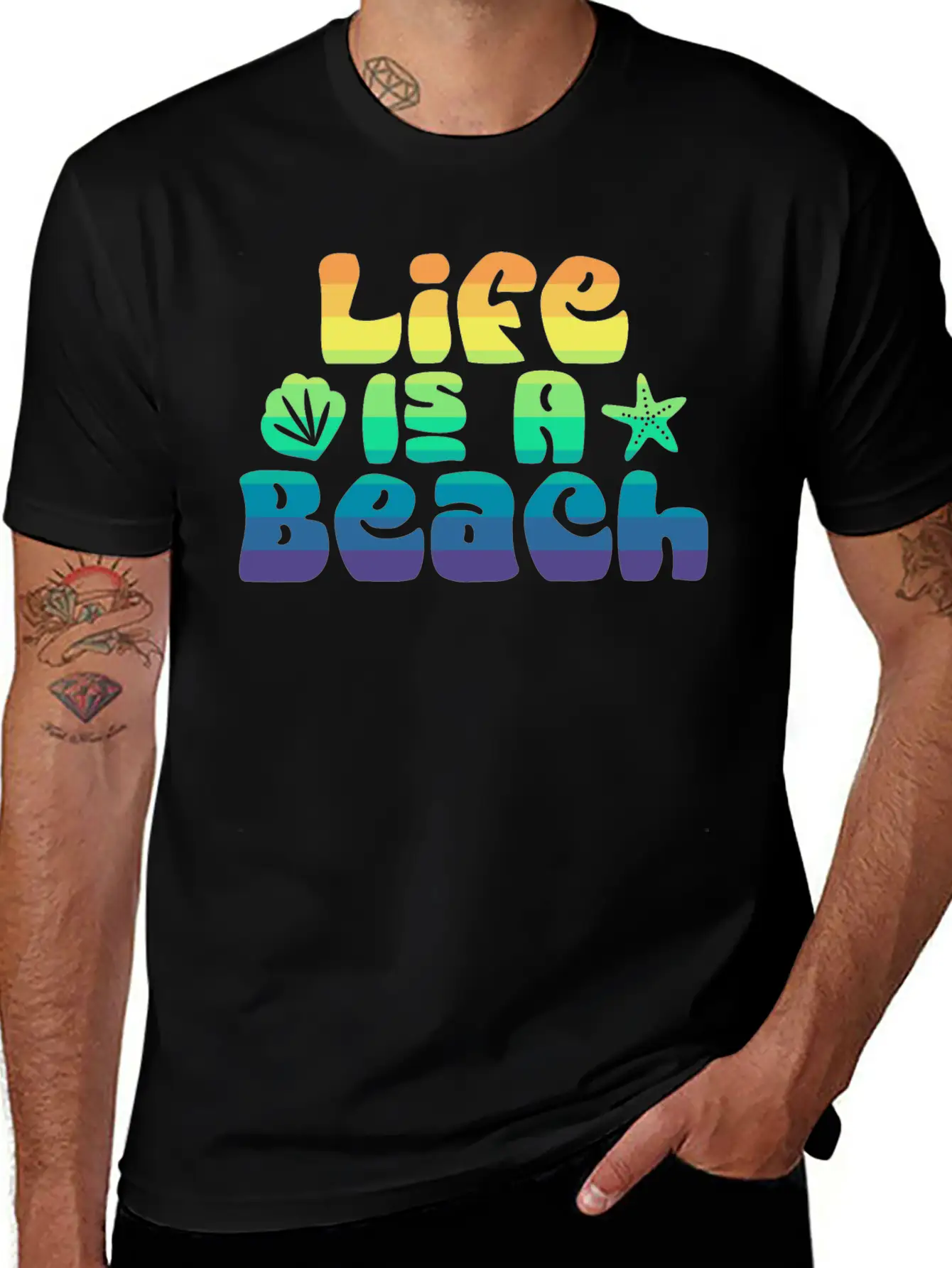Life's A Beach Unisex Casual T-Shirt – Clean Design For Daily Comfort