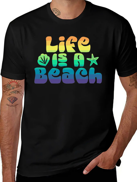 Life's A Beach Unisex Casual T-Shirt – Clean Design For Daily Comfort