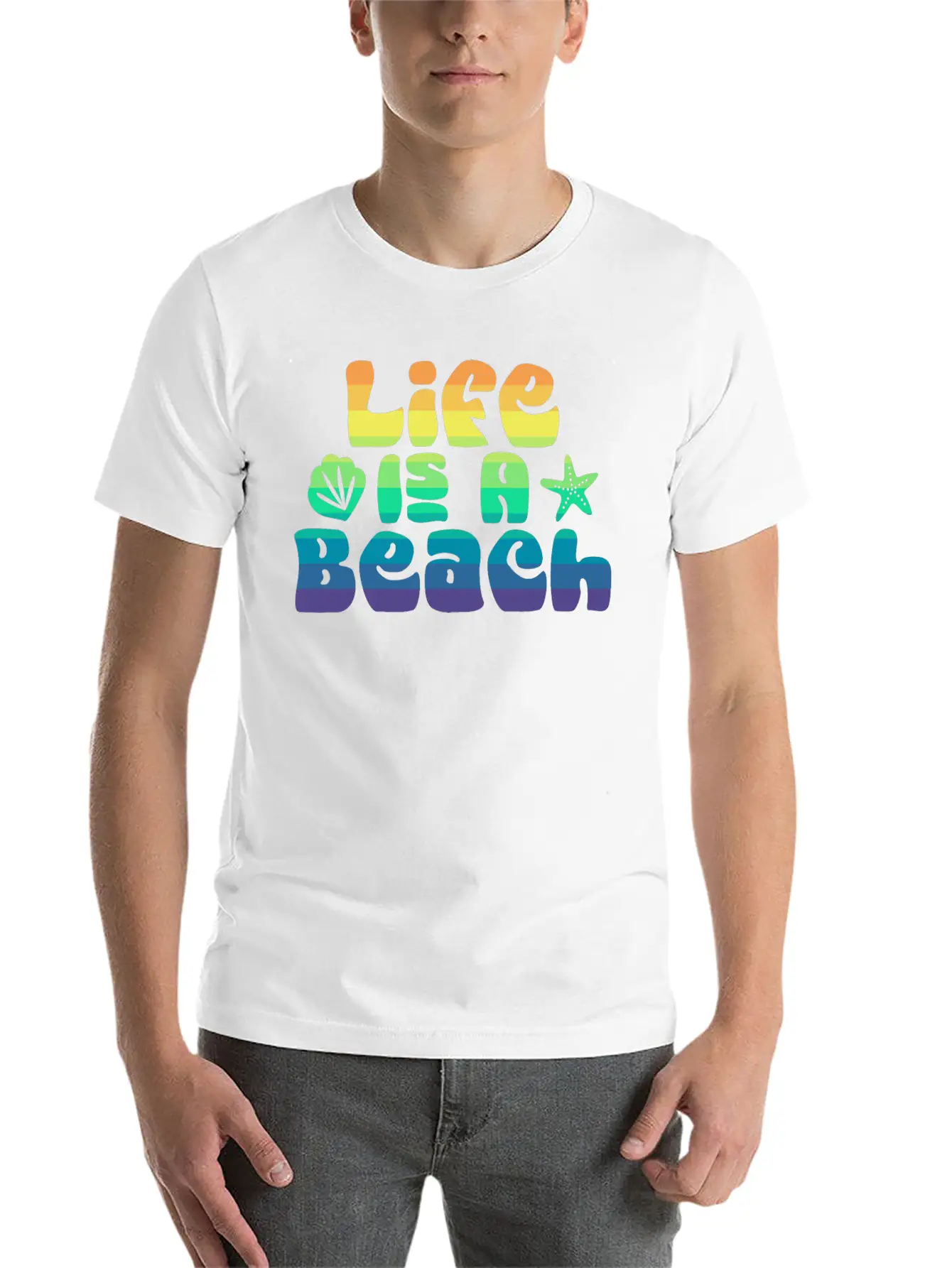 Life's A Beach Unisex Casual T-Shirt – Clean Design For Daily Comfort