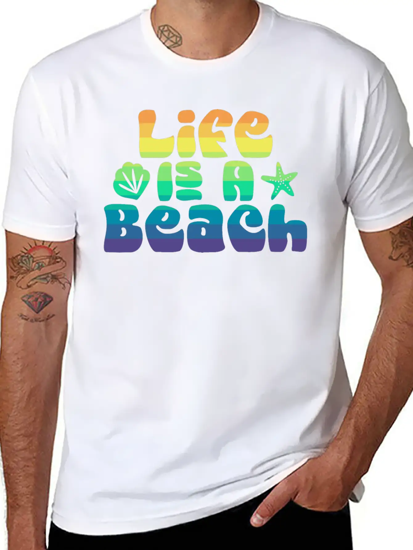 Life's A Beach Unisex Casual T-Shirt – Clean Design For Daily Comfort