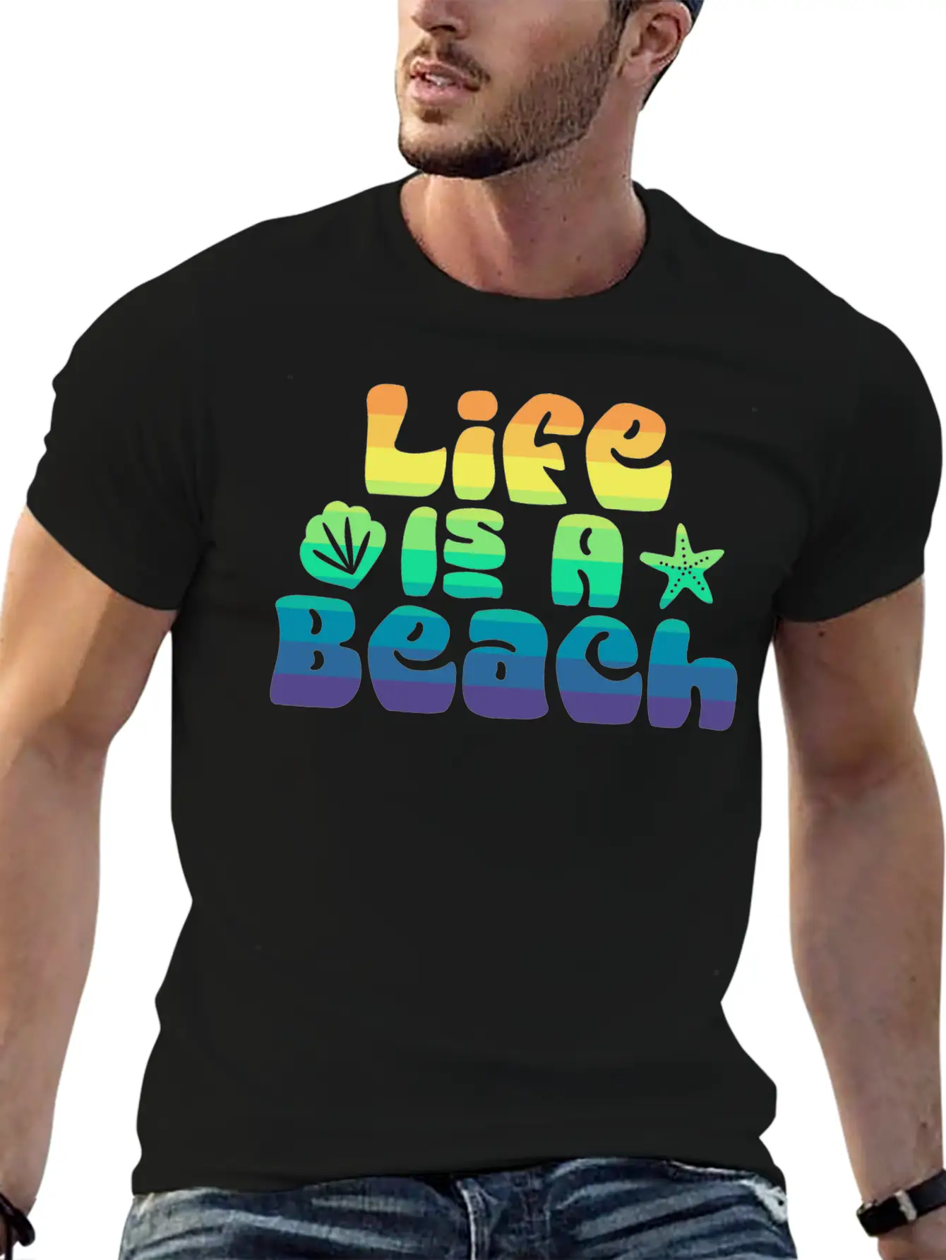 Life's A Beach Unisex Casual T-Shirt – Clean Design For Daily Comfort