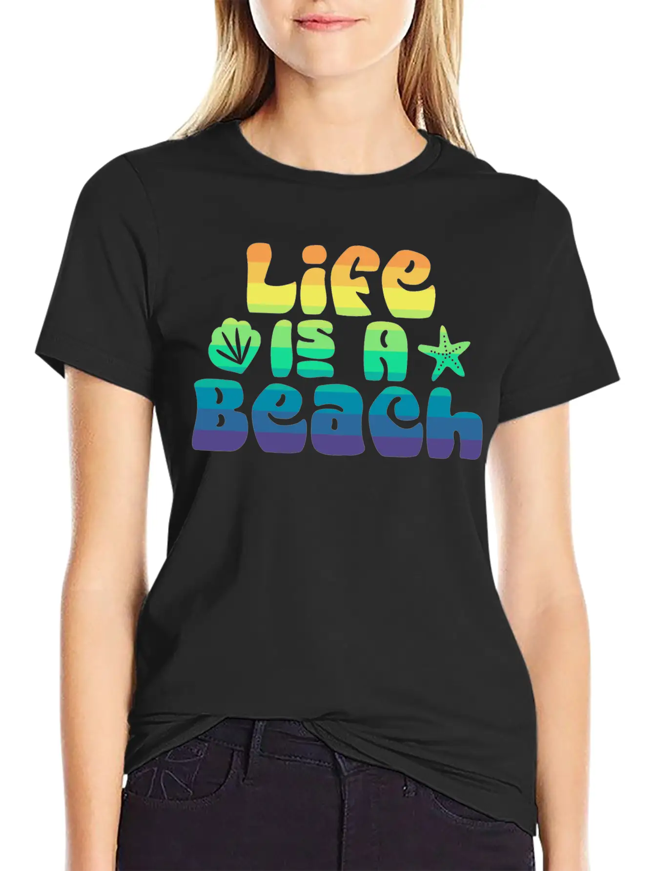 Life's A Beach Unisex Casual T-Shirt – Clean Design For Daily Comfort