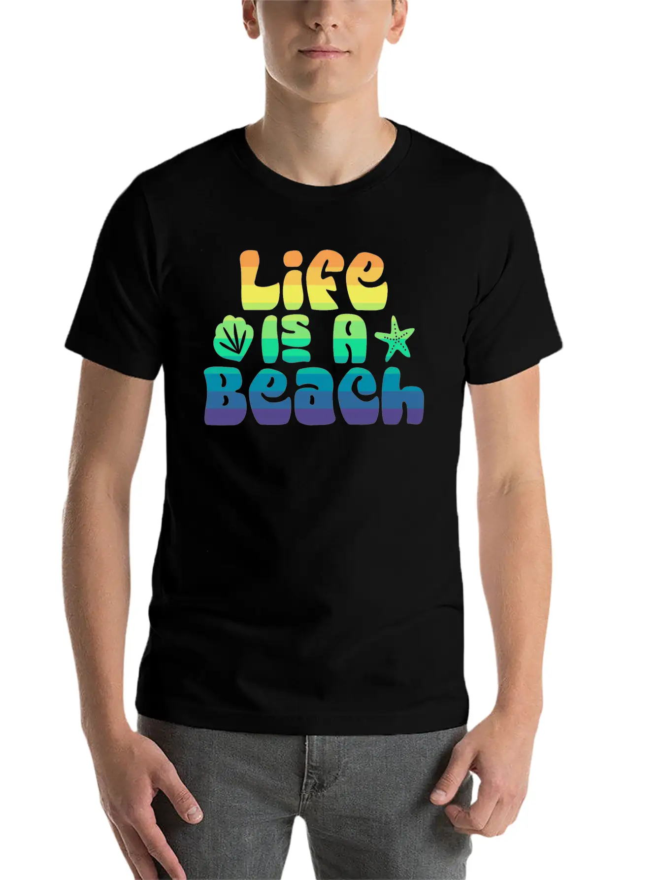 Life's A Beach Unisex Casual T-Shirt – Clean Design For Daily Comfort