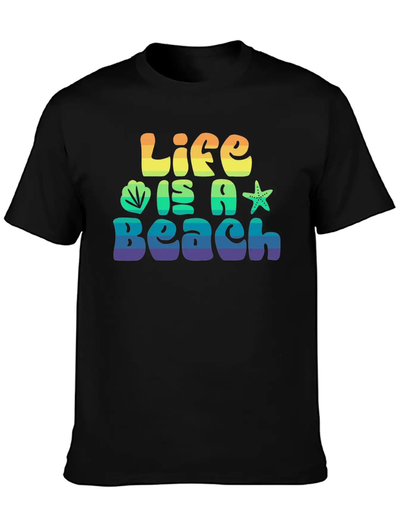 Life's A Beach Unisex Casual T-Shirt – Clean Design For Daily Comfort