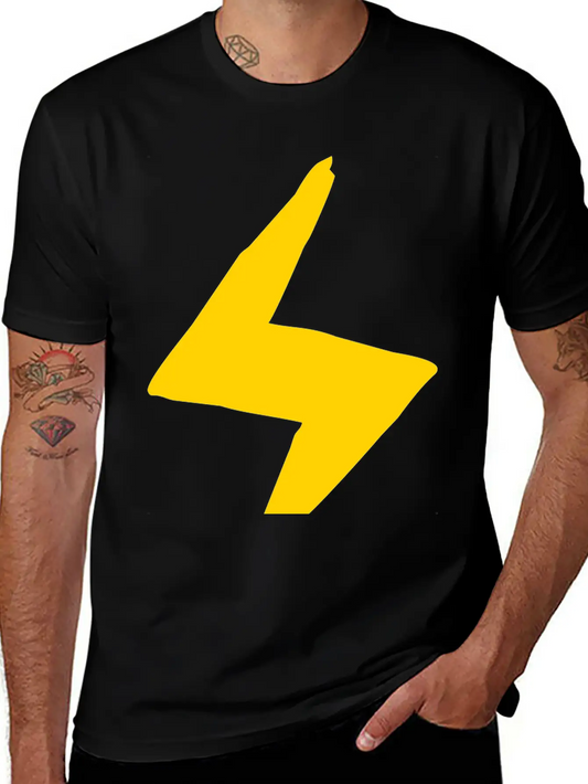 Lightning Hand-drawn Unisex Casual T-Shirt – Clean Design For Daily Comfort