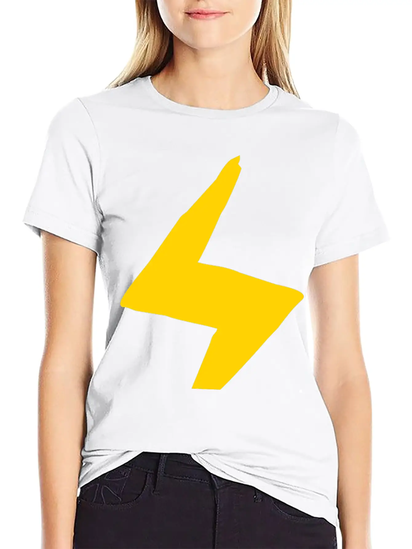 Lightning Hand-drawn Unisex Casual T-Shirt – Clean Design For Daily Comfort