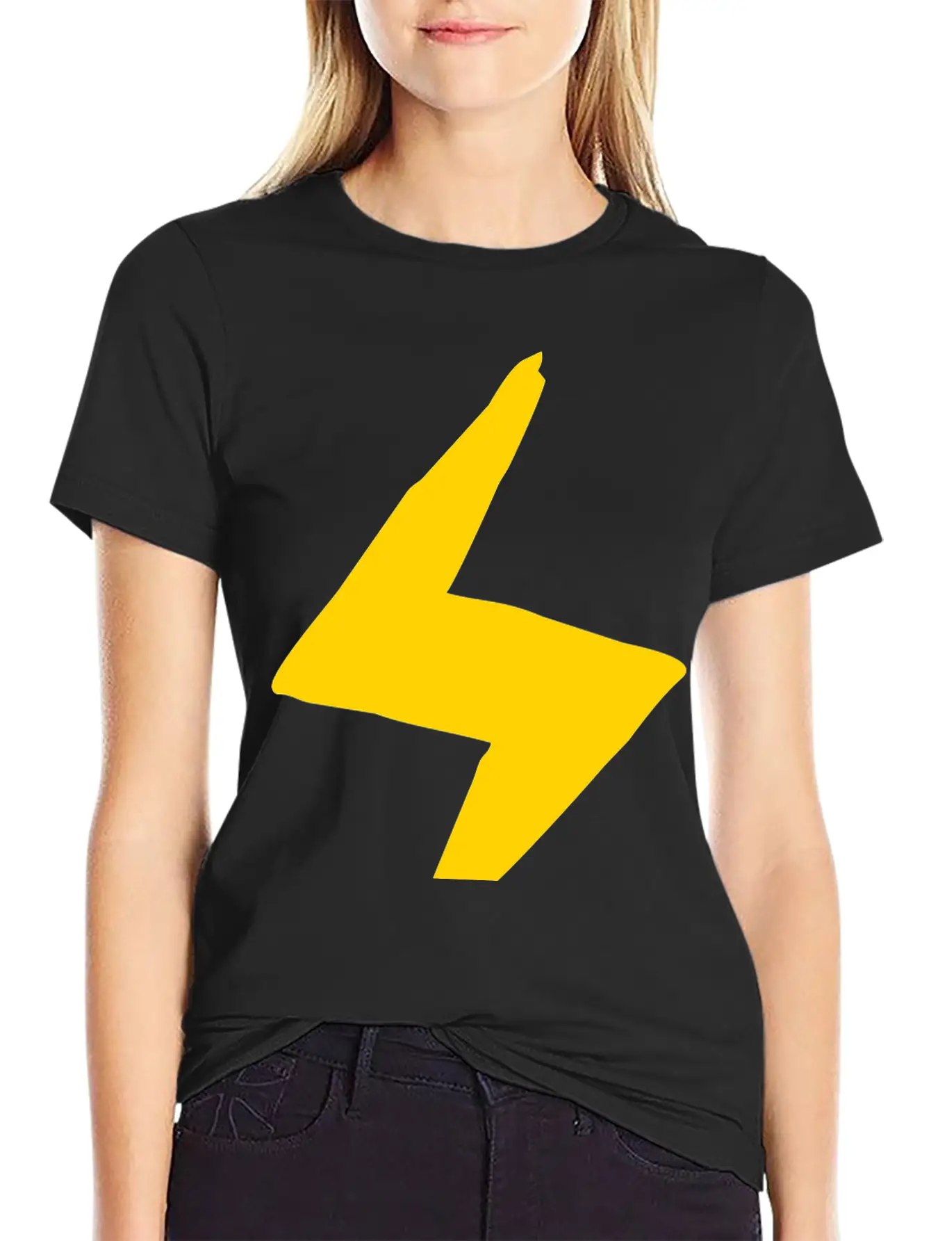Lightning Hand-drawn Unisex Casual T-Shirt – Clean Design For Daily Comfort