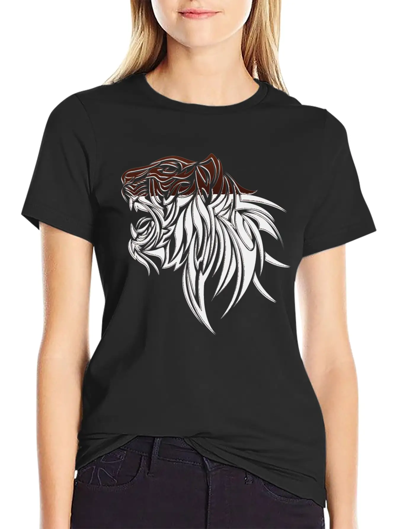 Lion Head Unisex Casual T-Shirt – Clean Design For Daily Comfort
