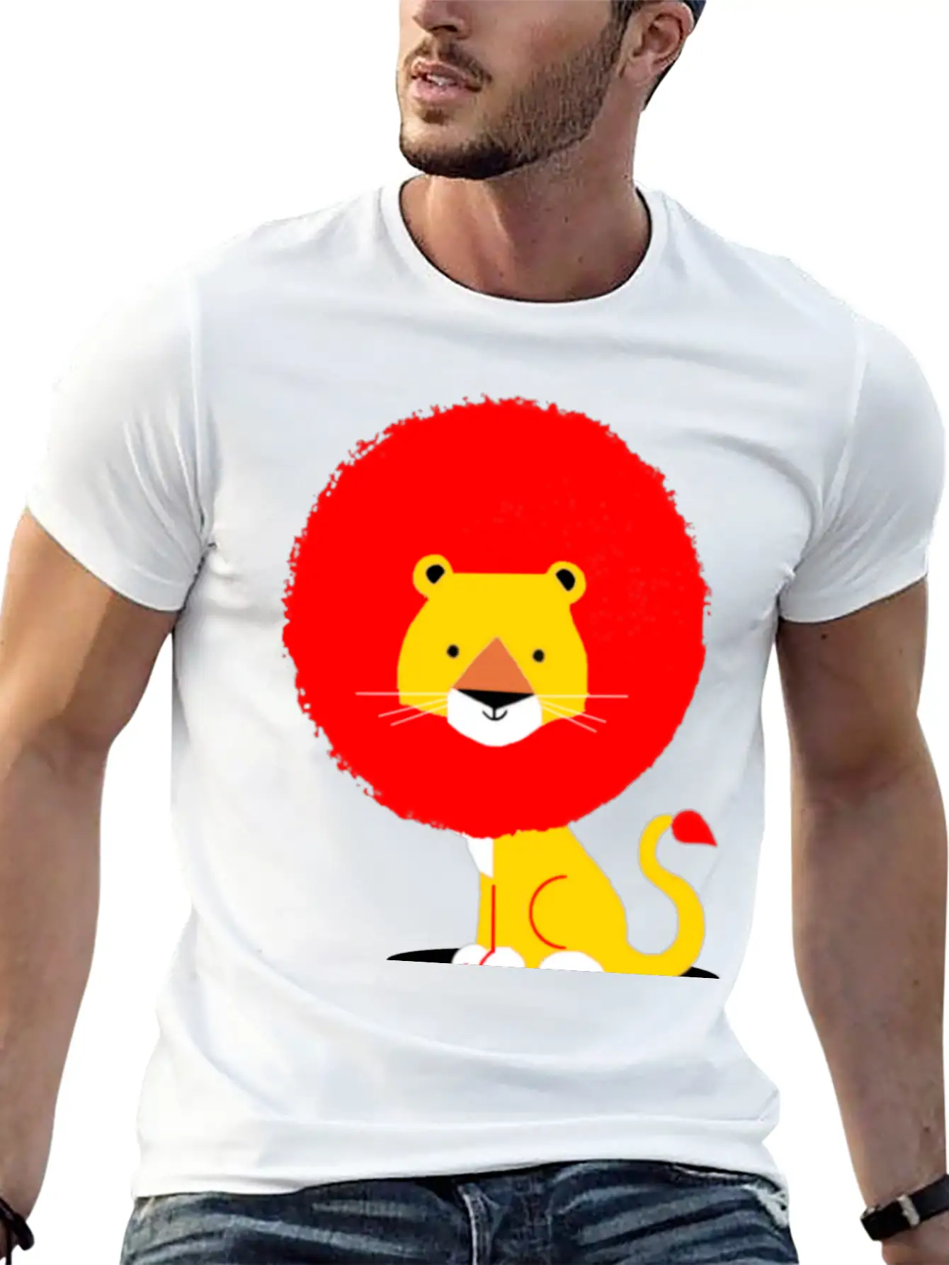Lion Unisex Casual T-Shirt – Clean Design For Daily Comfort
