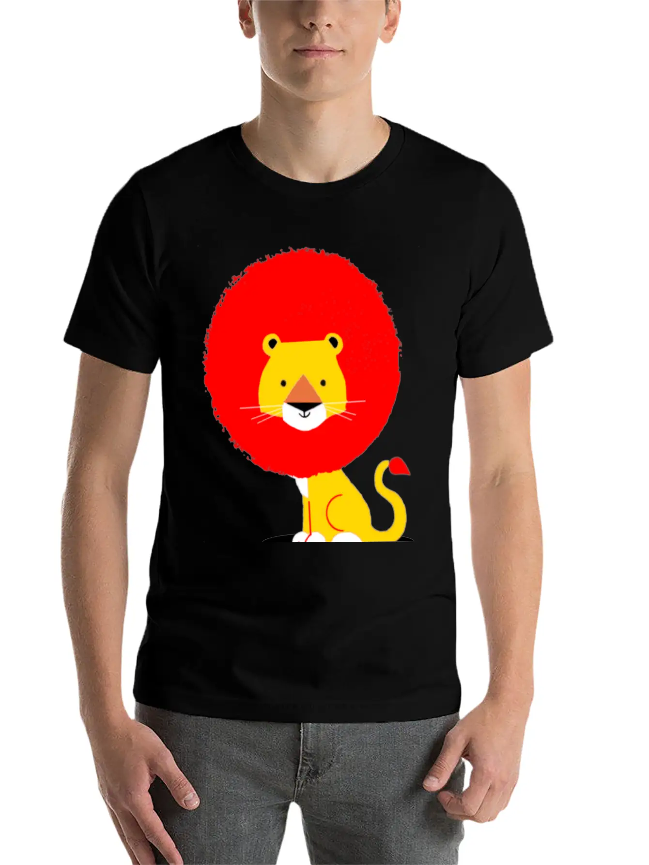 Lion Unisex Casual T-Shirt – Clean Design For Daily Comfort