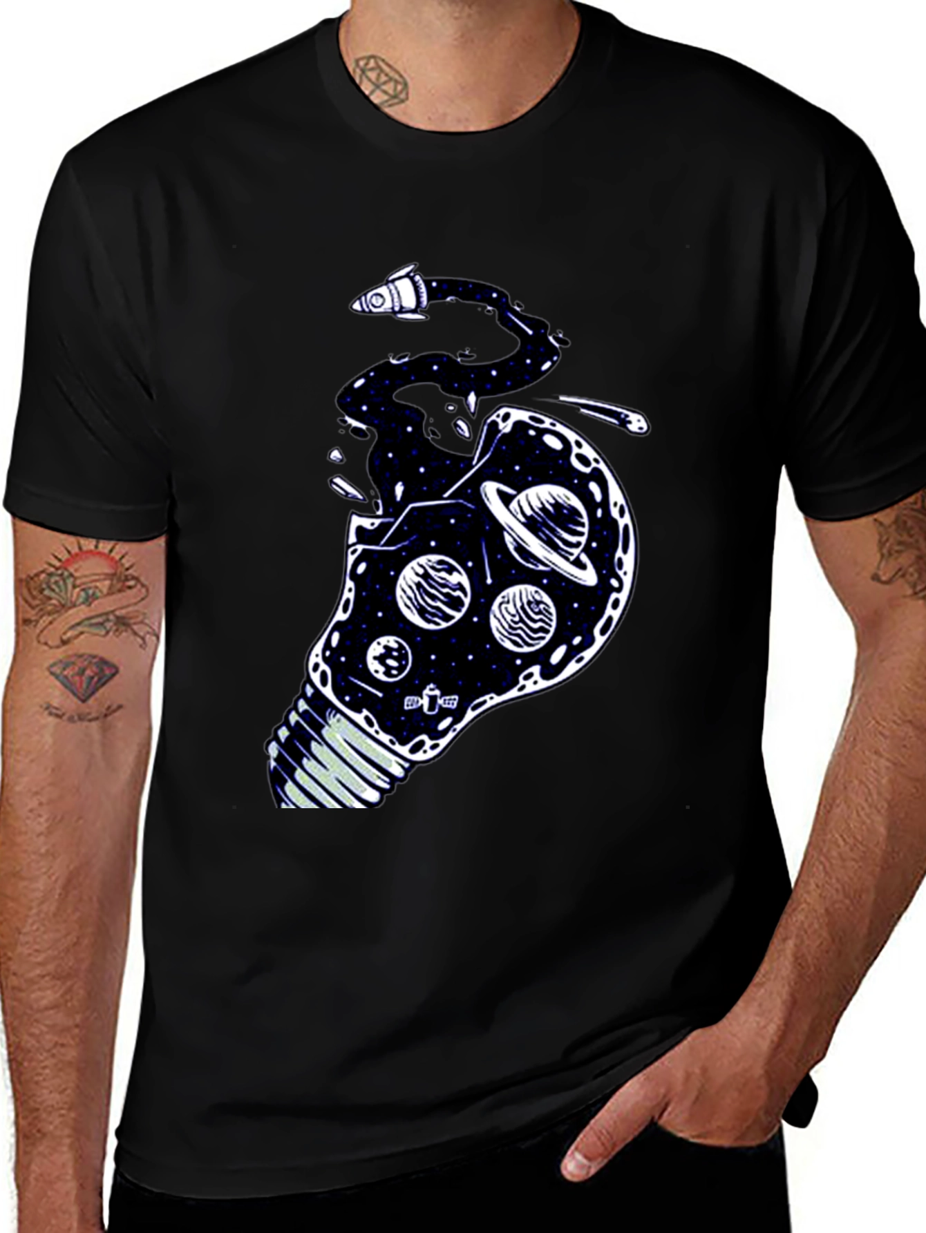 Cosmic Bulb Mens Graphic T-Shirt