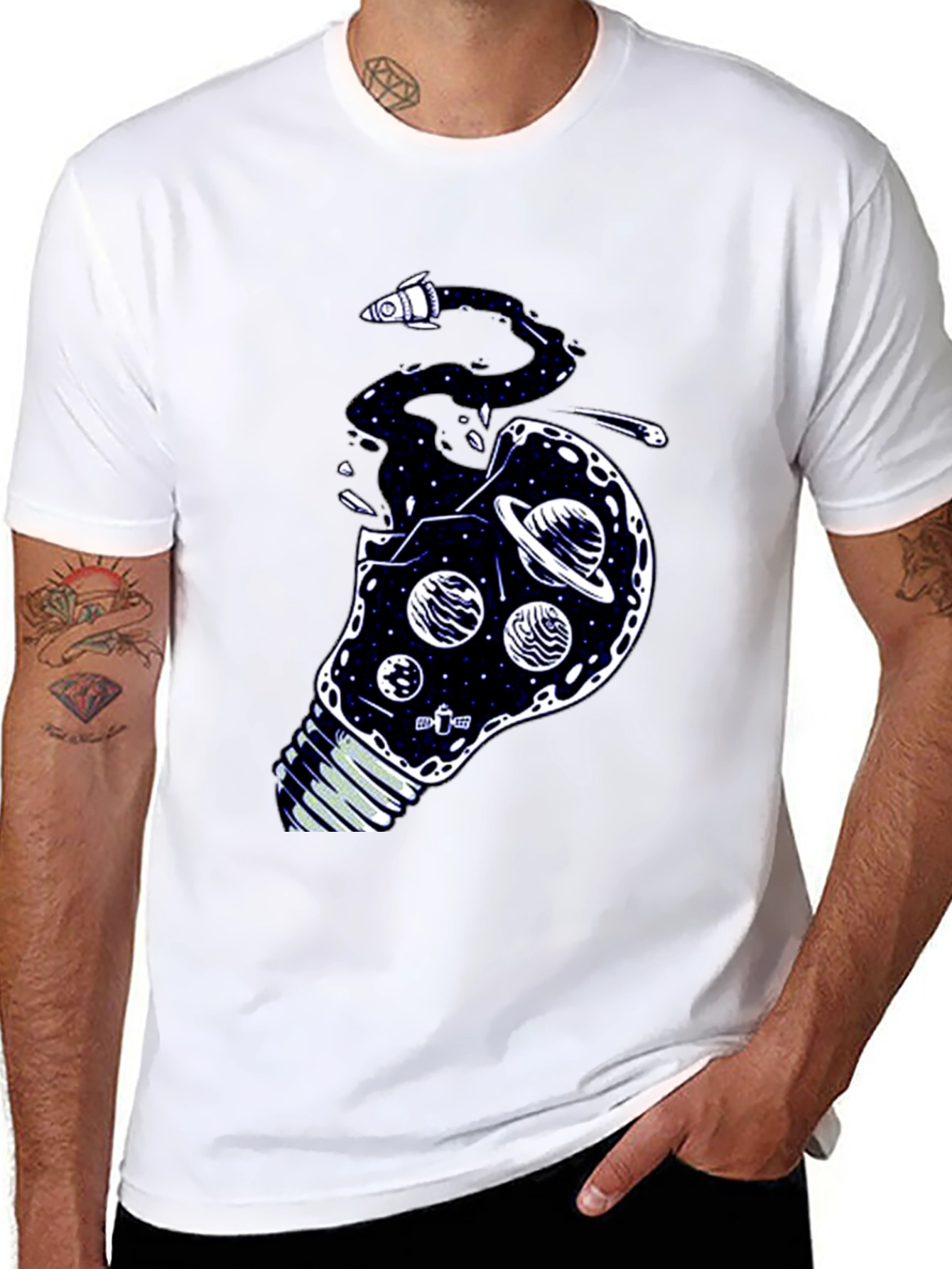 Cosmic Bulb Mens Graphic T-Shirt