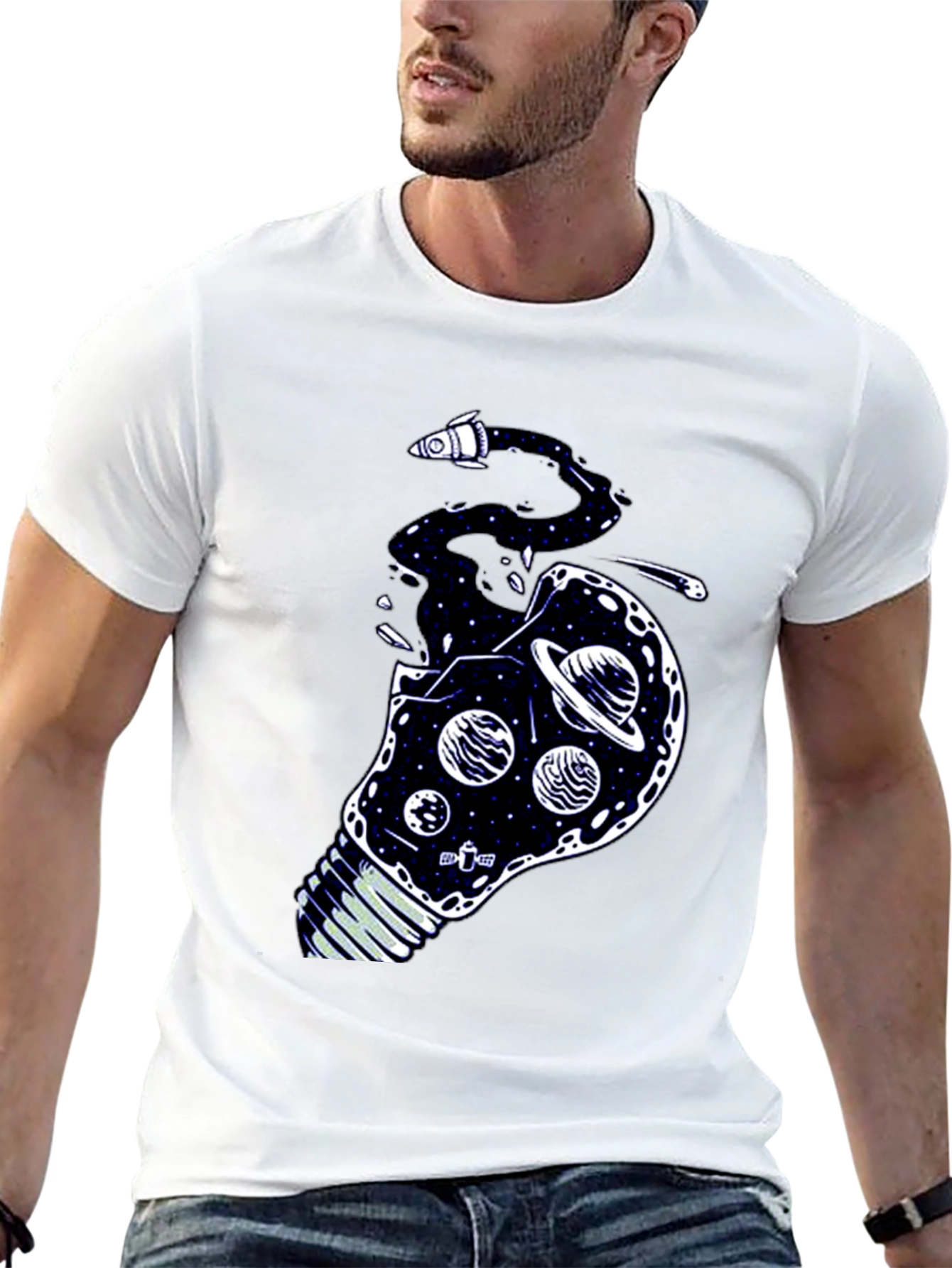 Cosmic Bulb Mens Graphic T-Shirt