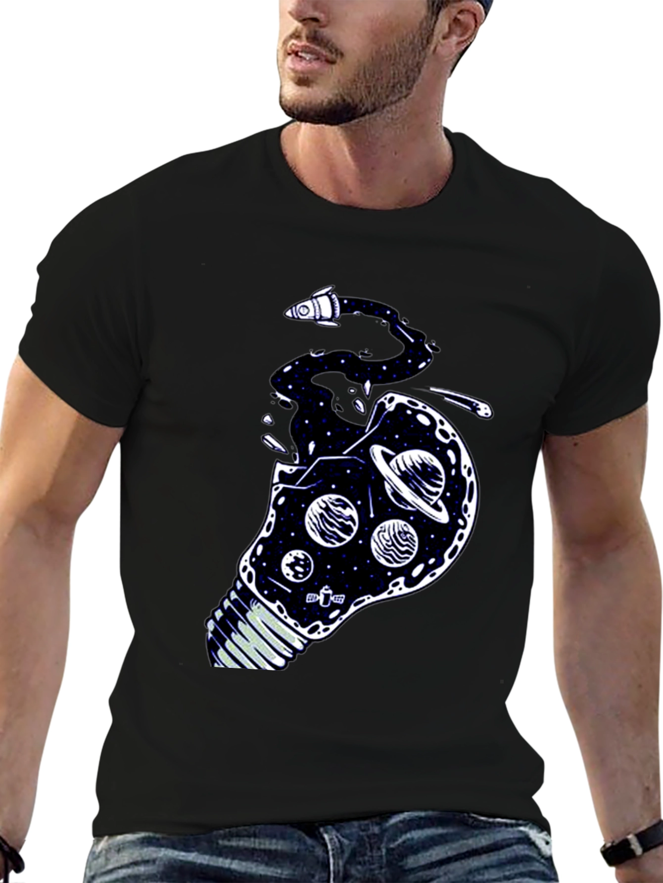Cosmic Bulb Mens Graphic T-Shirt