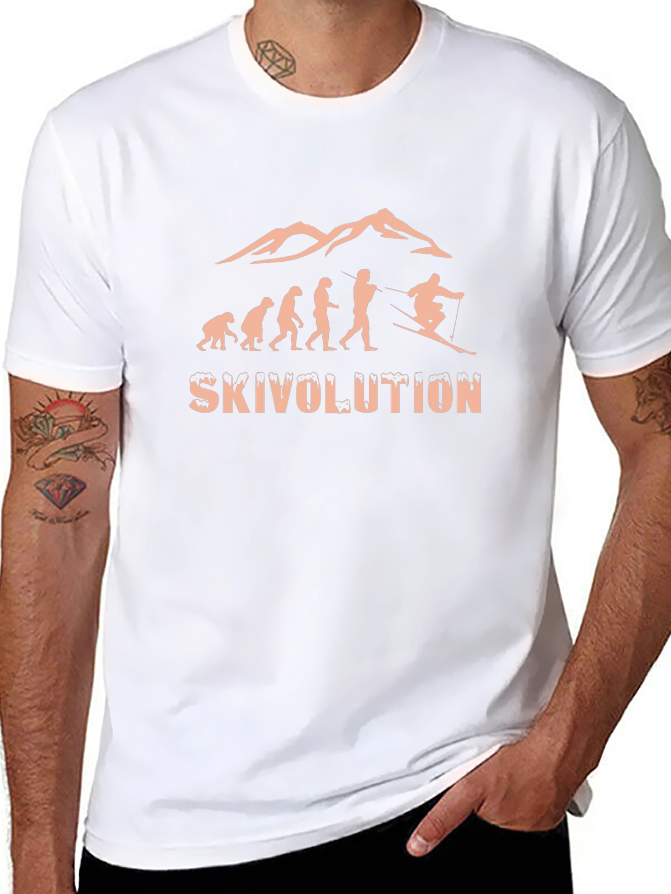 Skivolution Evolution Skiing T-Shirt