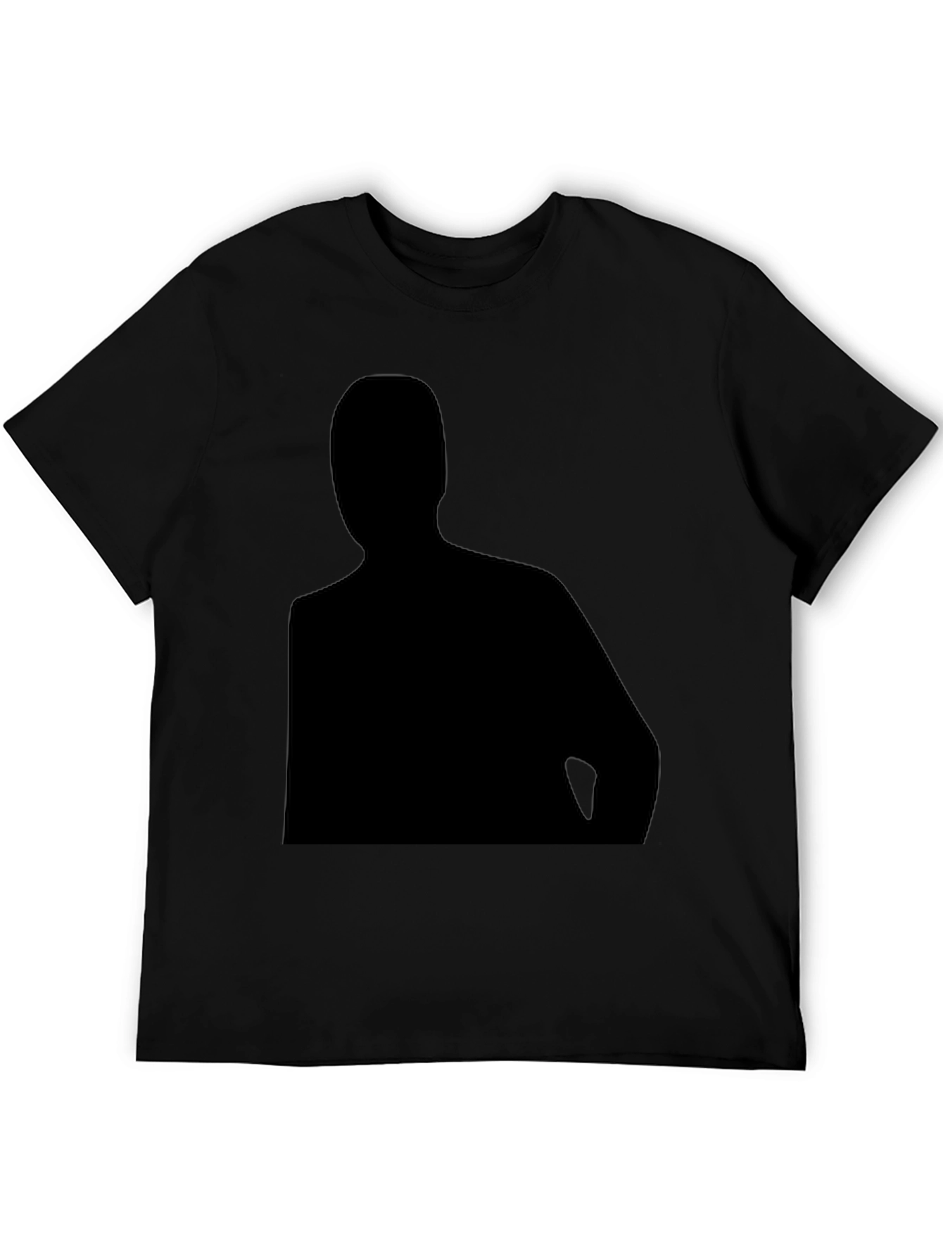 Silhouette Graphic Black T-Shirt - Mens Casual Tee