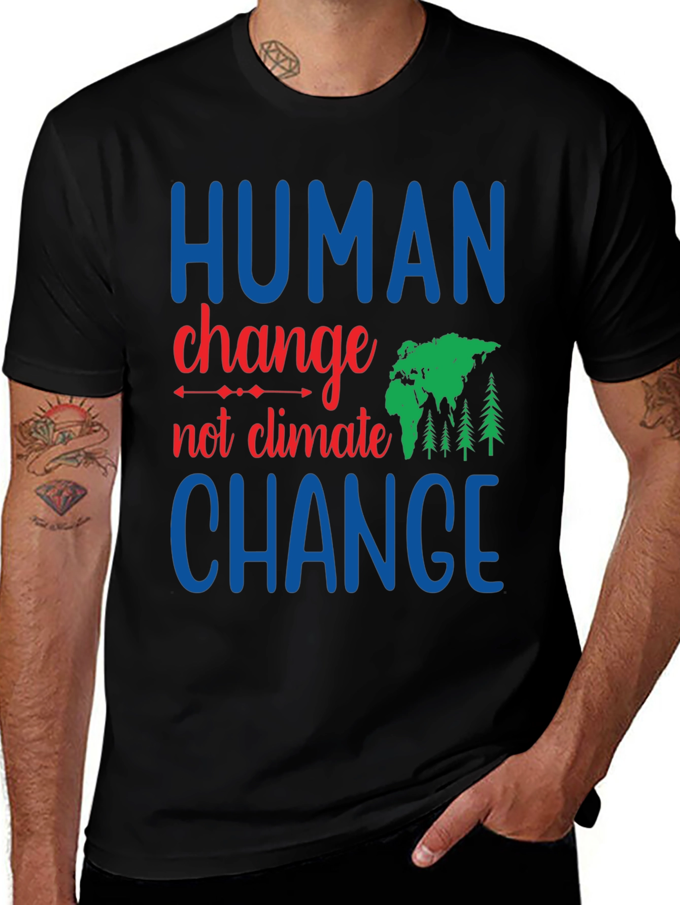 Human Change Not Climate Change Graphic Tee