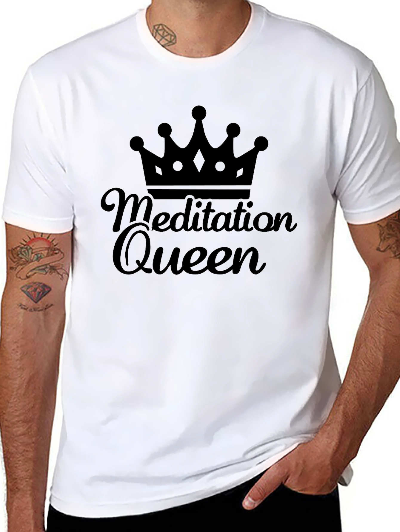 Meditation Queen Black T-Shirt