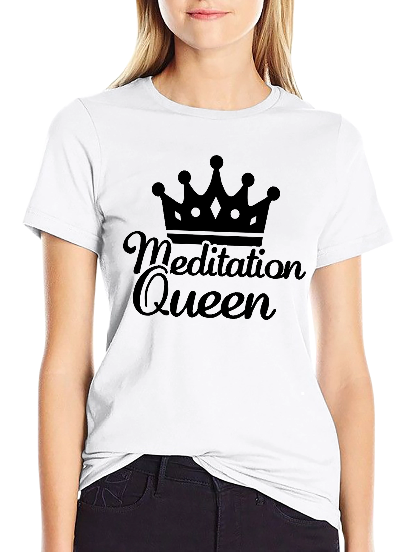 Meditation Queen Black T-Shirt