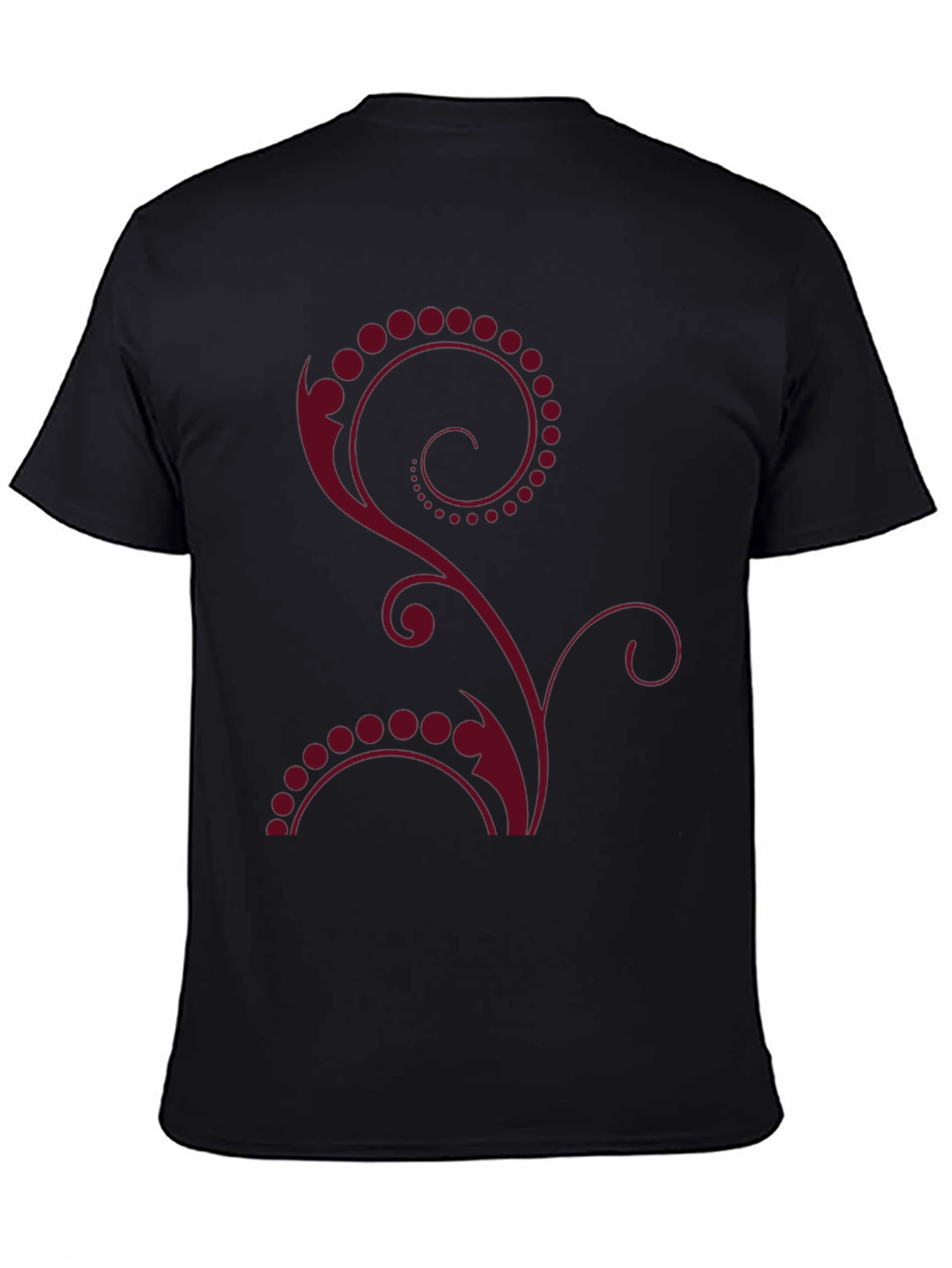 Stylish Black Tee with Floral Design