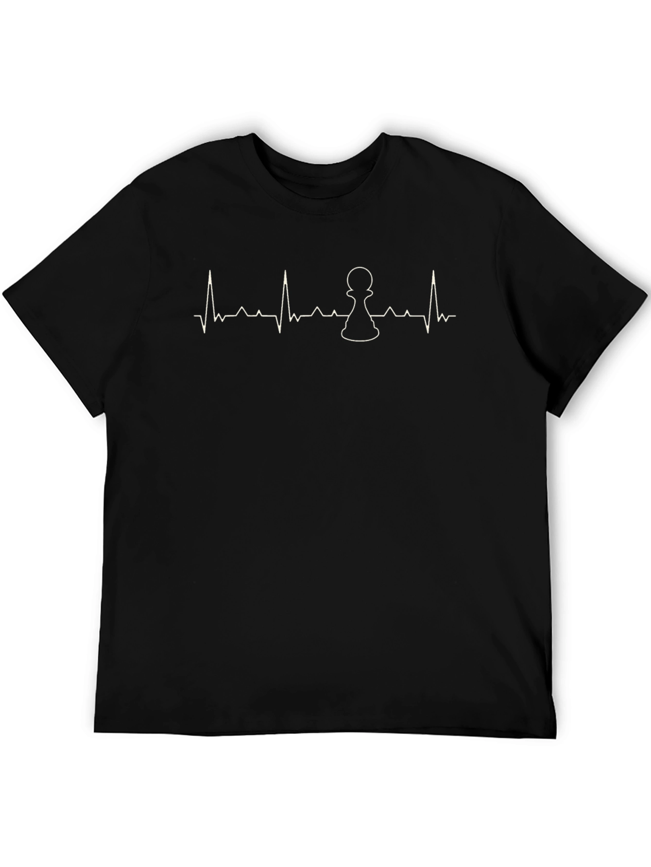 Chess Pawn Heartbeat T-Shirt - Black
