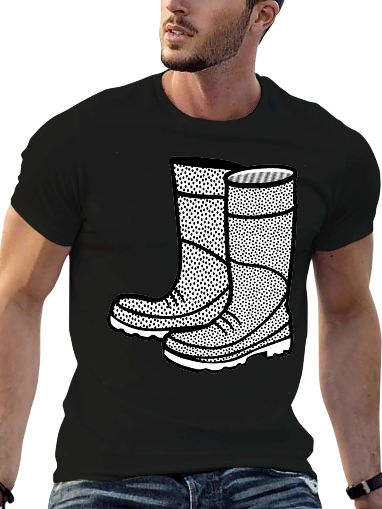 Boots Graphic Black T-Shirt