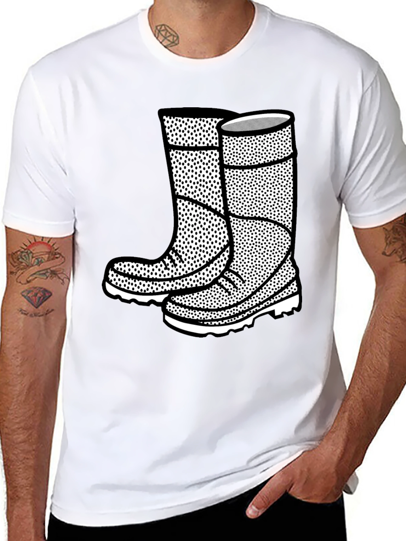 Boots Graphic Black T-Shirt