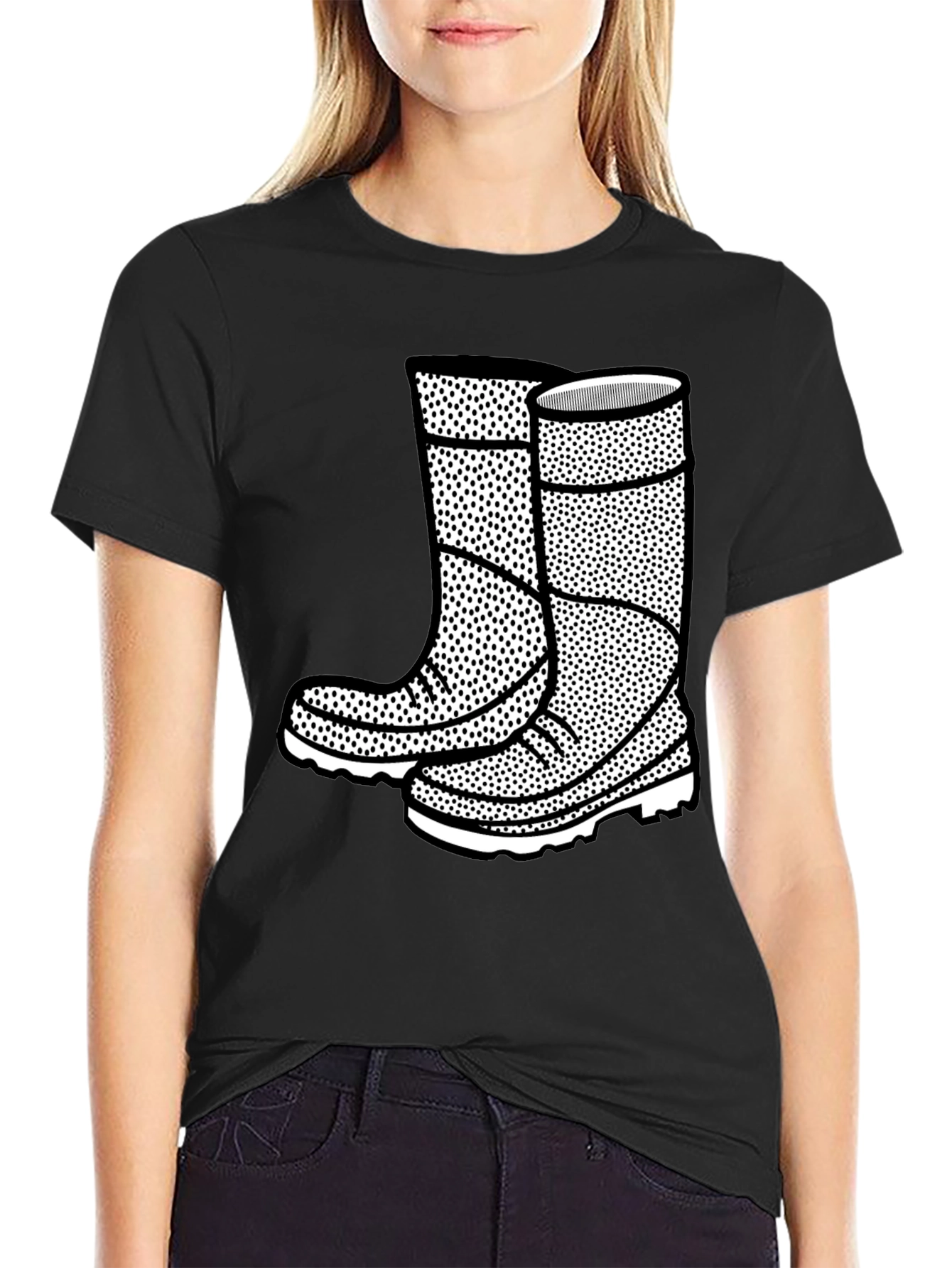 Boots Graphic Black T-Shirt