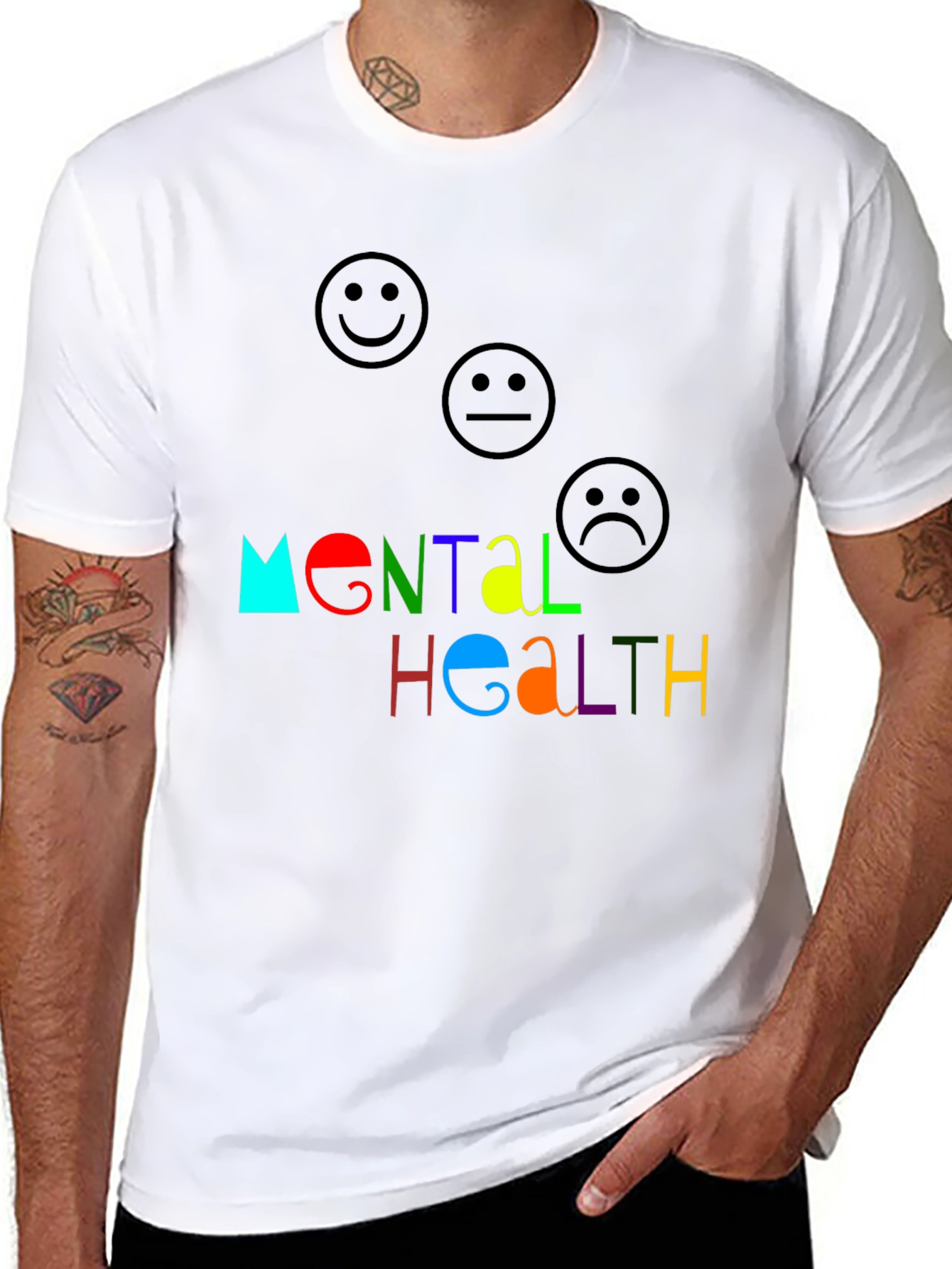 Mental Health Graphic Tee - Black Unisex T-Shirt